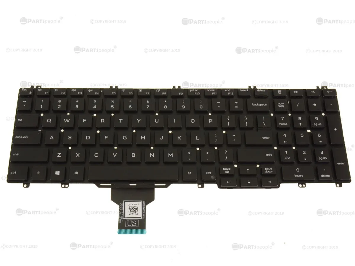 New Dell OEM Latitude 5500 Precision 3540 Laptop Keyboard Single Point No BL DJXM0