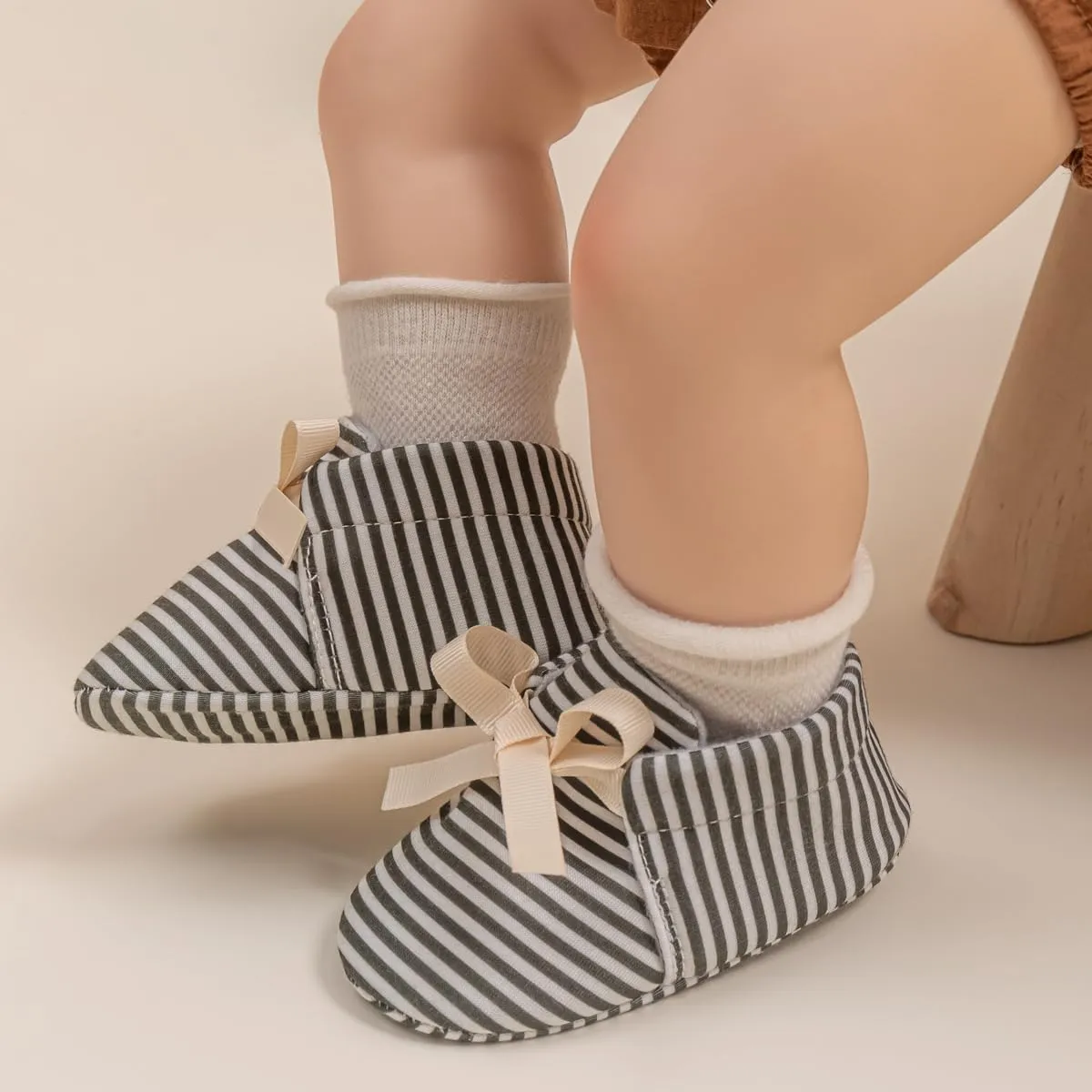 Newborn Baby Booties Soft Winter Crib Sock Shoes for Infant Boys Girls Warm Cozy First Walkers Shoes