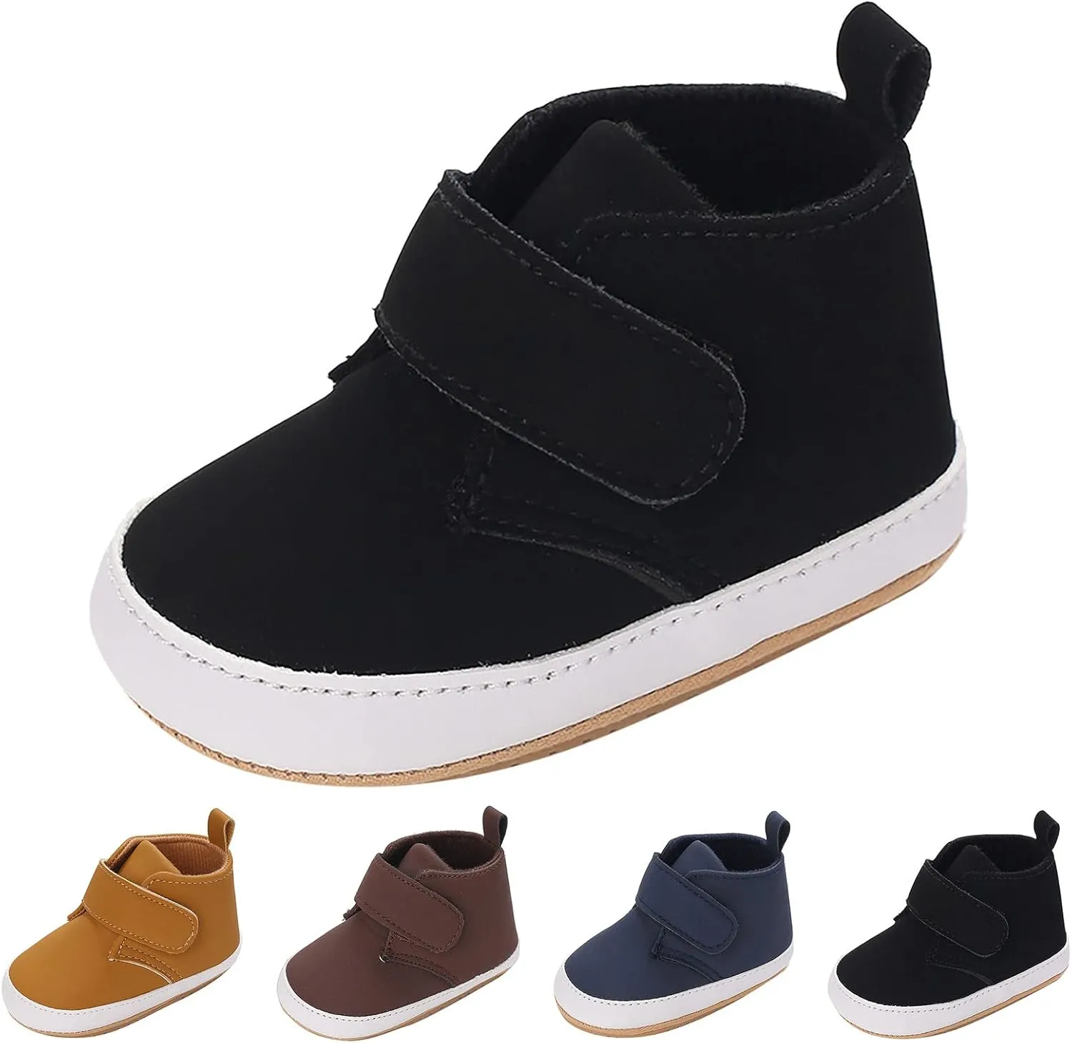 Newborn Baby Boys Girls Prewalker Shoes Soft Soft Sole Ankle Boots Infant Fashion High-Top Sneakers Casual Shoes