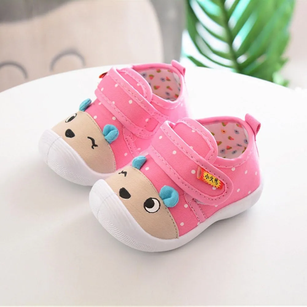 Newborn Baby Cartoon Animal Shoes Soft Sole Non-slip Squeaky Baby Shoes Infant Baby Girl Shoes