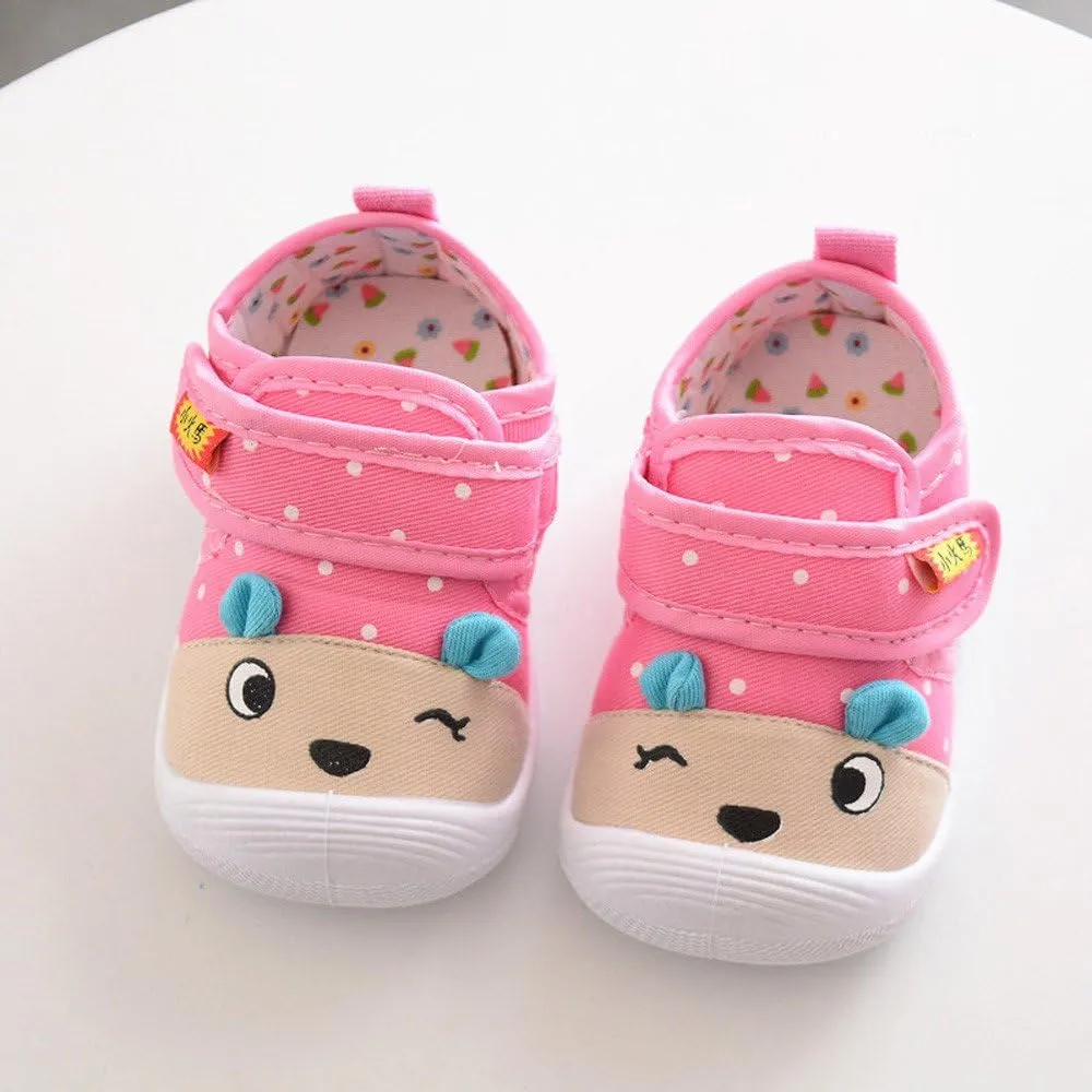 Newborn Baby Cartoon Animal Shoes Soft Sole Non-slip Squeaky Baby Shoes Infant Baby Girl Shoes