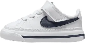 Nike Court Legacy Baby/Toddler Shoes (DA5382-125, White/Midnight Navy) Size 3