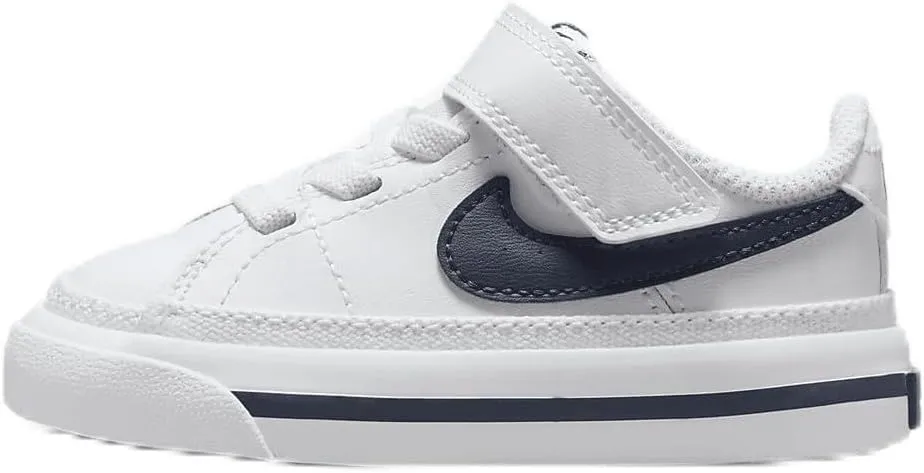 Nike Court Legacy Baby/Toddler Shoes (DA5382-125, White/Midnight Navy) Size 3