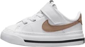 Nike Court Legacy Baby/Toddler Shoes (DA5382-126, White/Black/Hemp) Size 8