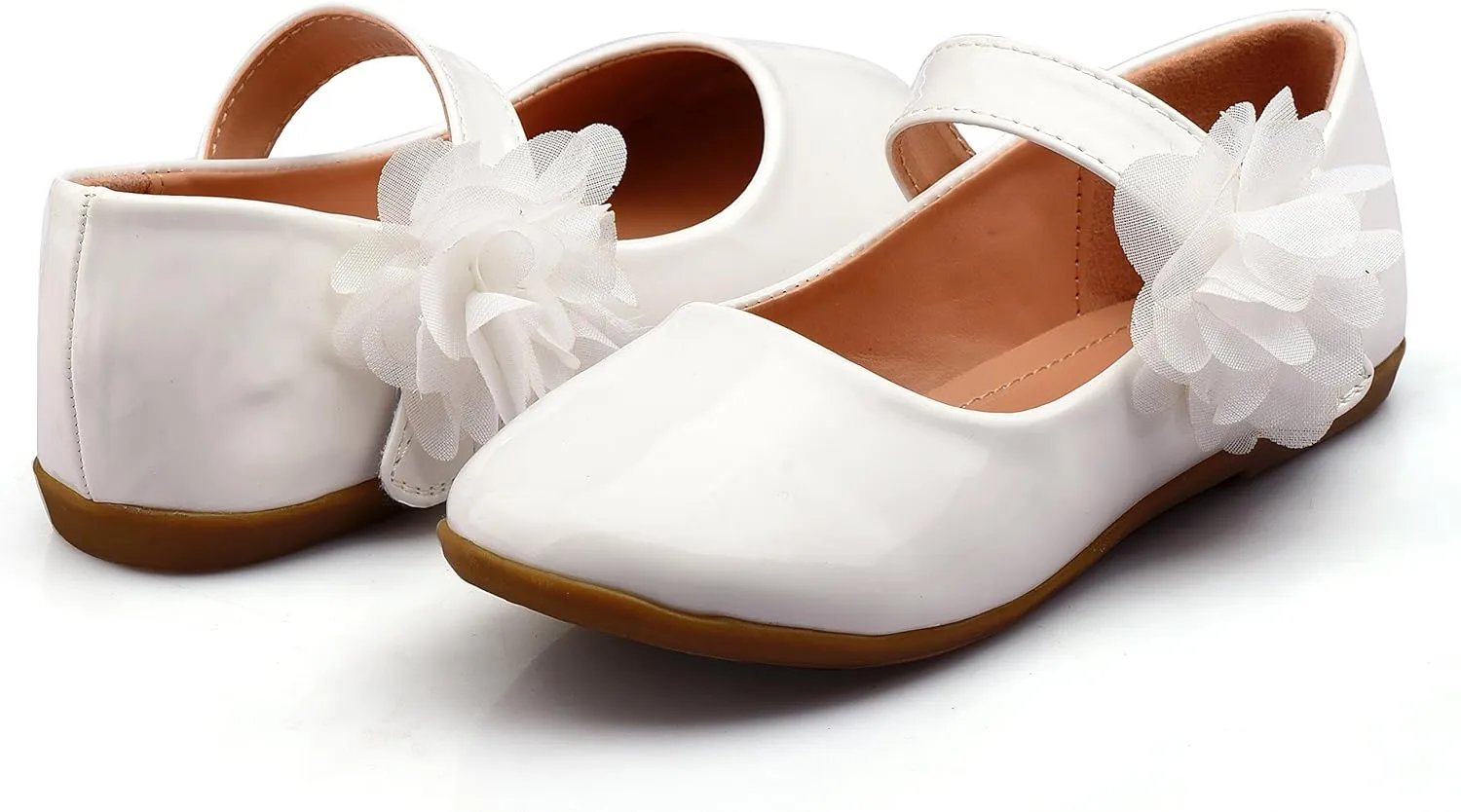 Nova Utopia Toddler Little Girls Dress Ballet Mary Jane Bow Flat Shoes