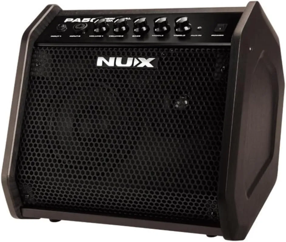 NUX PA-50 Personal Monitoring Amplifier | 2 Channels for Instruments & Microphones, Full Range Flat Response, Dynamic 3-Band EQ for Precise Output Fine-Tuning with Signature Series Gift Bundle