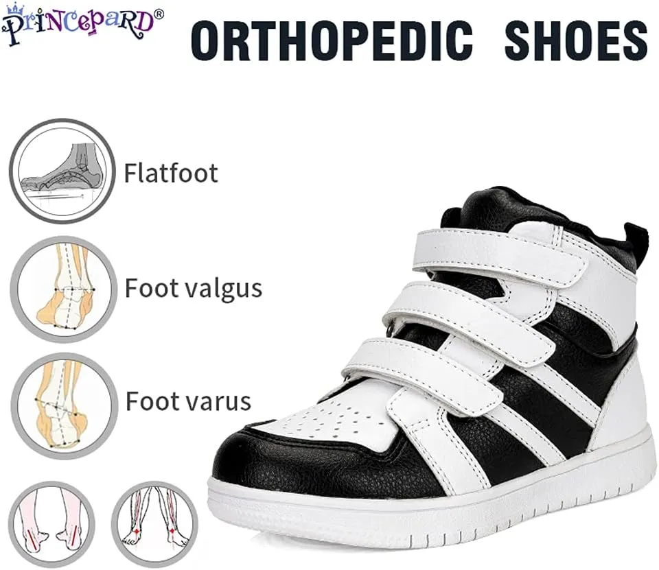 Orthopedic Shoes for Kids Boys and Girls,Toddlers Corrective Sneakers for First Walker with High-Top Ankle Support