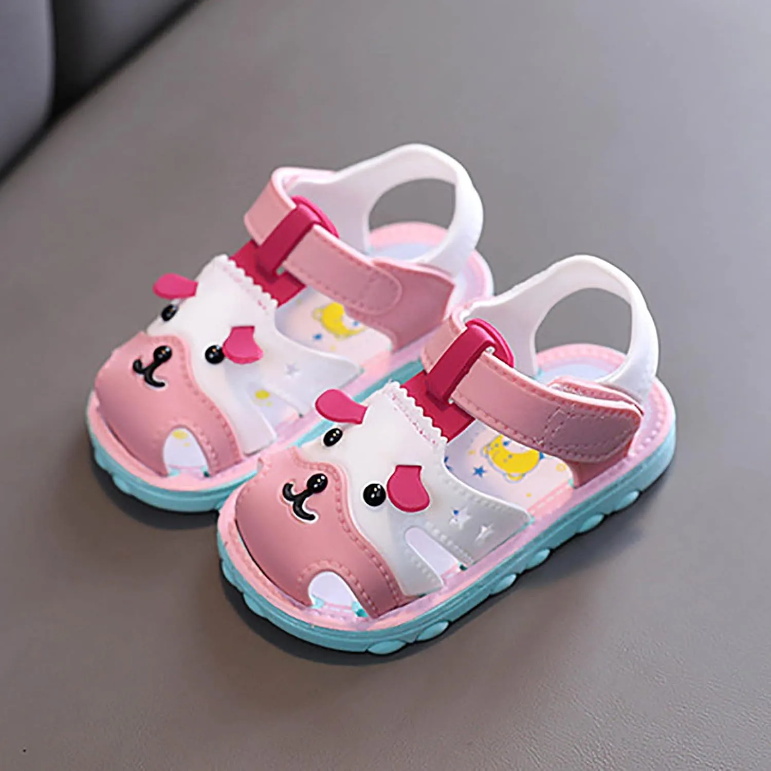 Premium Kids Girls Sandals Soft Non Slip Rubber Sole Toddler Baby Walking Shoes Flat Shoes Pool Slides for Girls