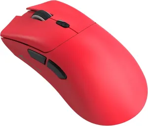 R1 Wireless Gamin Mouse, 59g Lightweight Tri-mode BT5.2/2.4GHz/Wired Computer Mouse, PixArt PAW3311 18K DPI Optical Sensor, 7 Programmable Buttons, Long Battery Life Mouse for PC/Mac (Red)