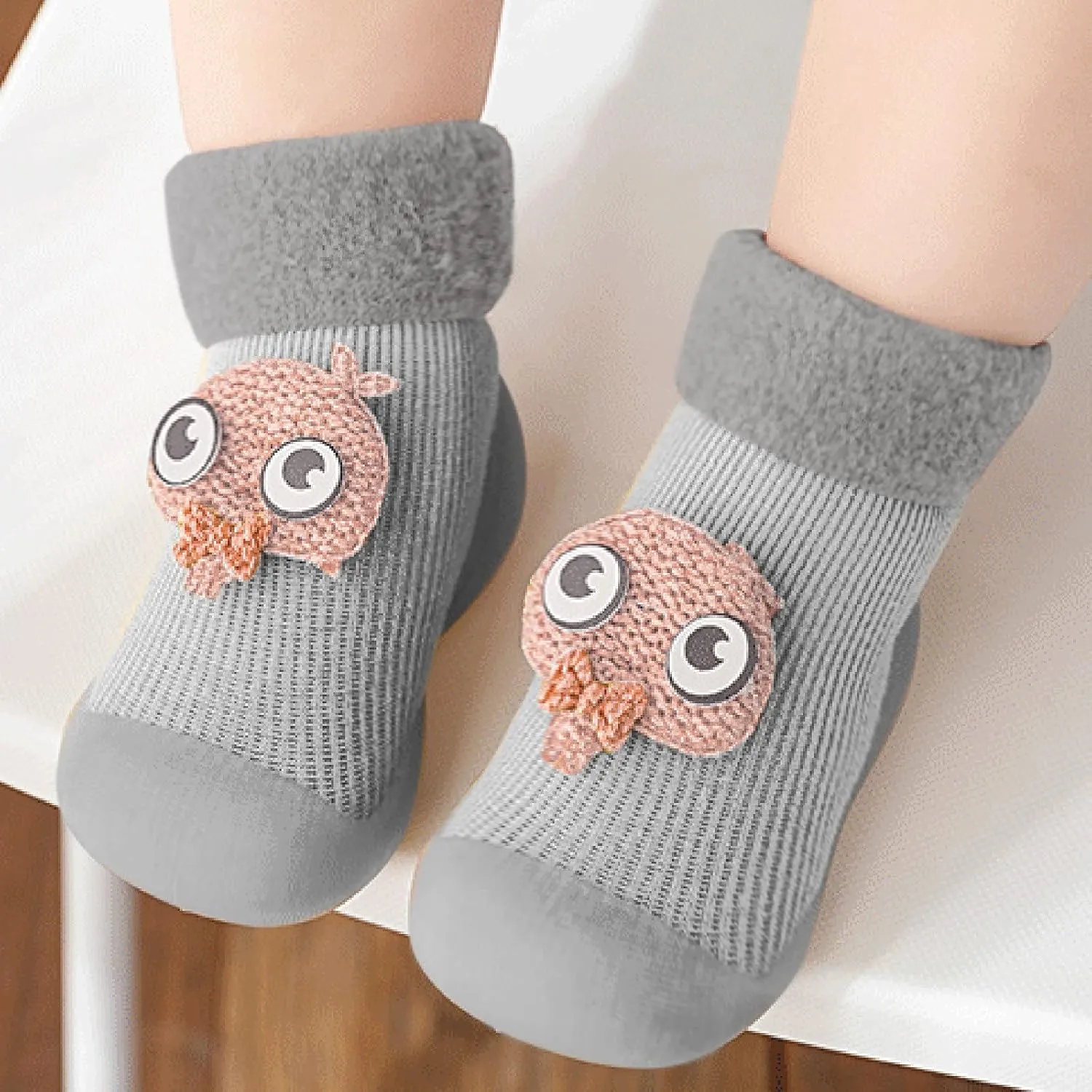 Rite Shoes Knit Stocking Slipper Baby Rubber Sole Toddler Shoes Girls Solid Boys Soft Hard Sole Baby Shoes