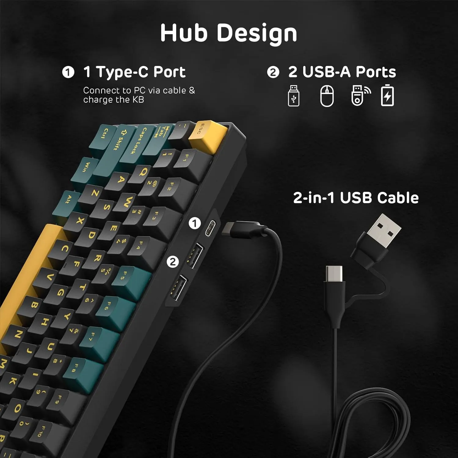 RK ROYAL KLUDGE RK96 RGB Limited Ed, 90% 96 Keys Wireless 3-Mode BT5.0/2.4G/USB-C Hot Swappable Mechanical Keyboard w/Wrist Rest, Volume Control, Software, Massive Battery, RK Viridian Switch