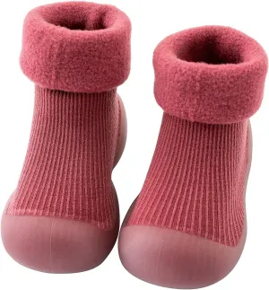 Robe And Slippers Boys Kids Toddler Baby Boys Girls Solid Warm Knit Soft Sole Rubber Summer Slippers for Toddler Boys