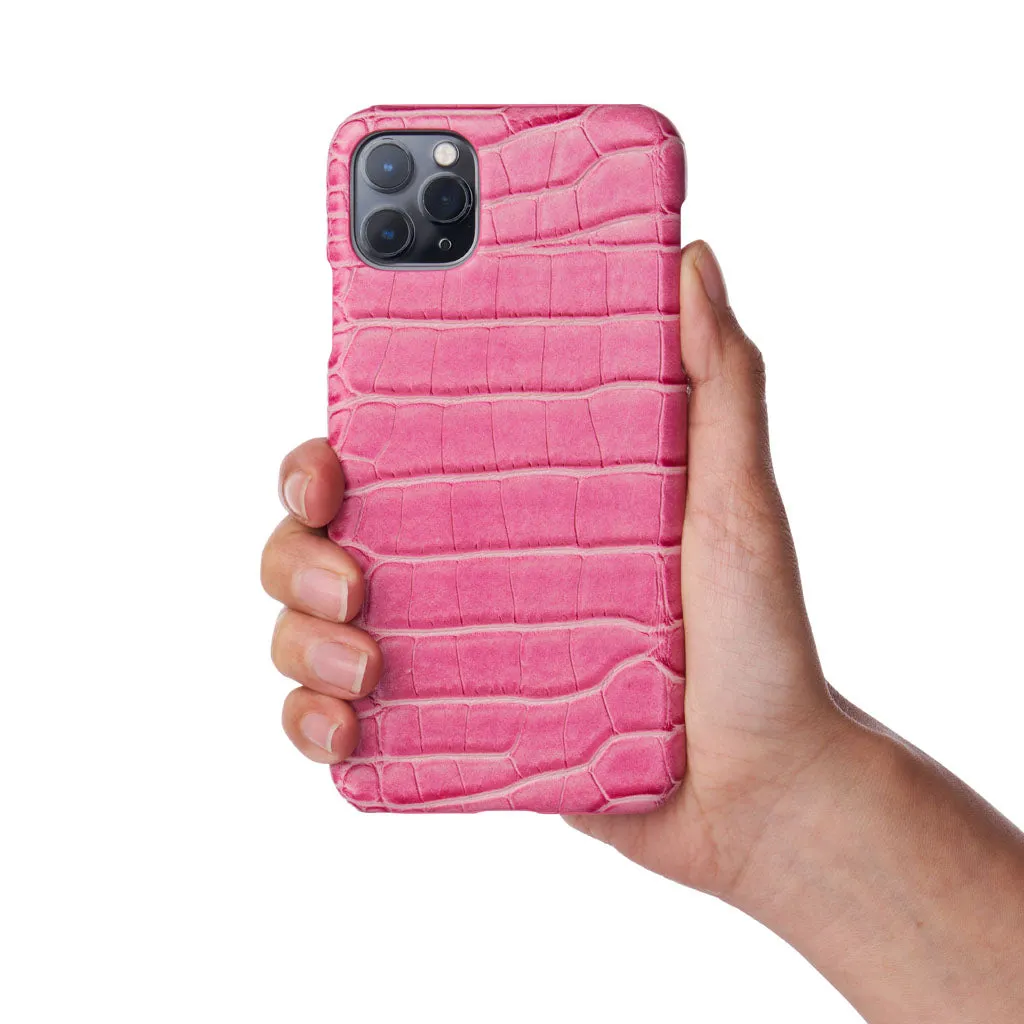 Rose Faux Crocodile iPhone Case