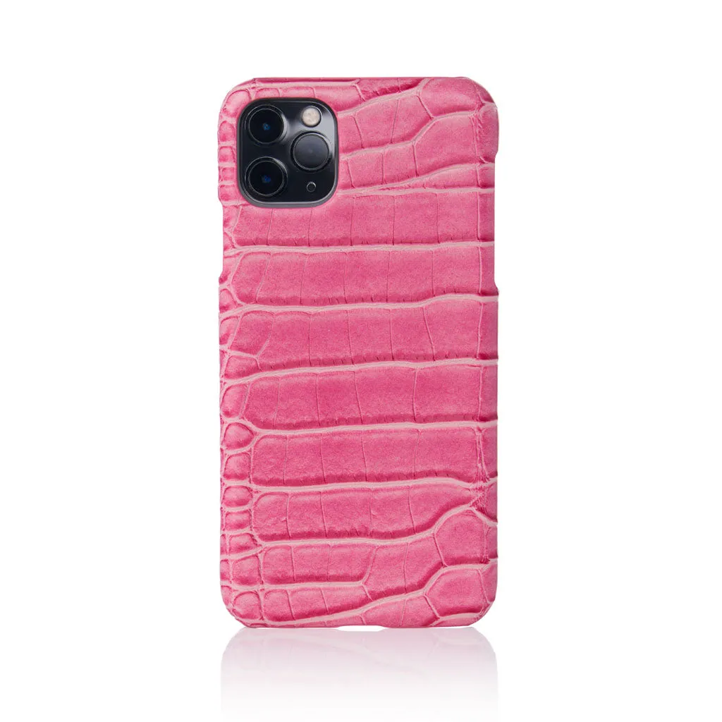 Rose Faux Crocodile iPhone Case