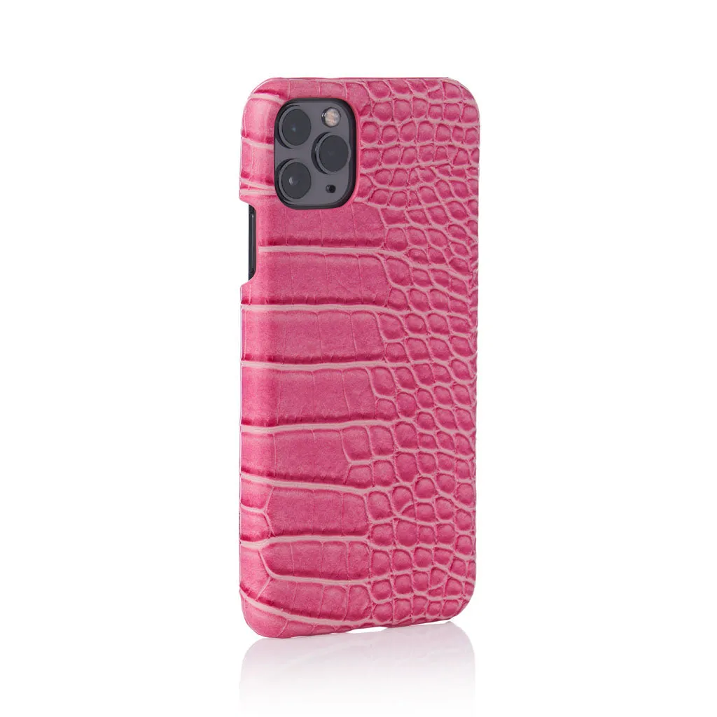 Rose Faux Crocodile iPhone Case