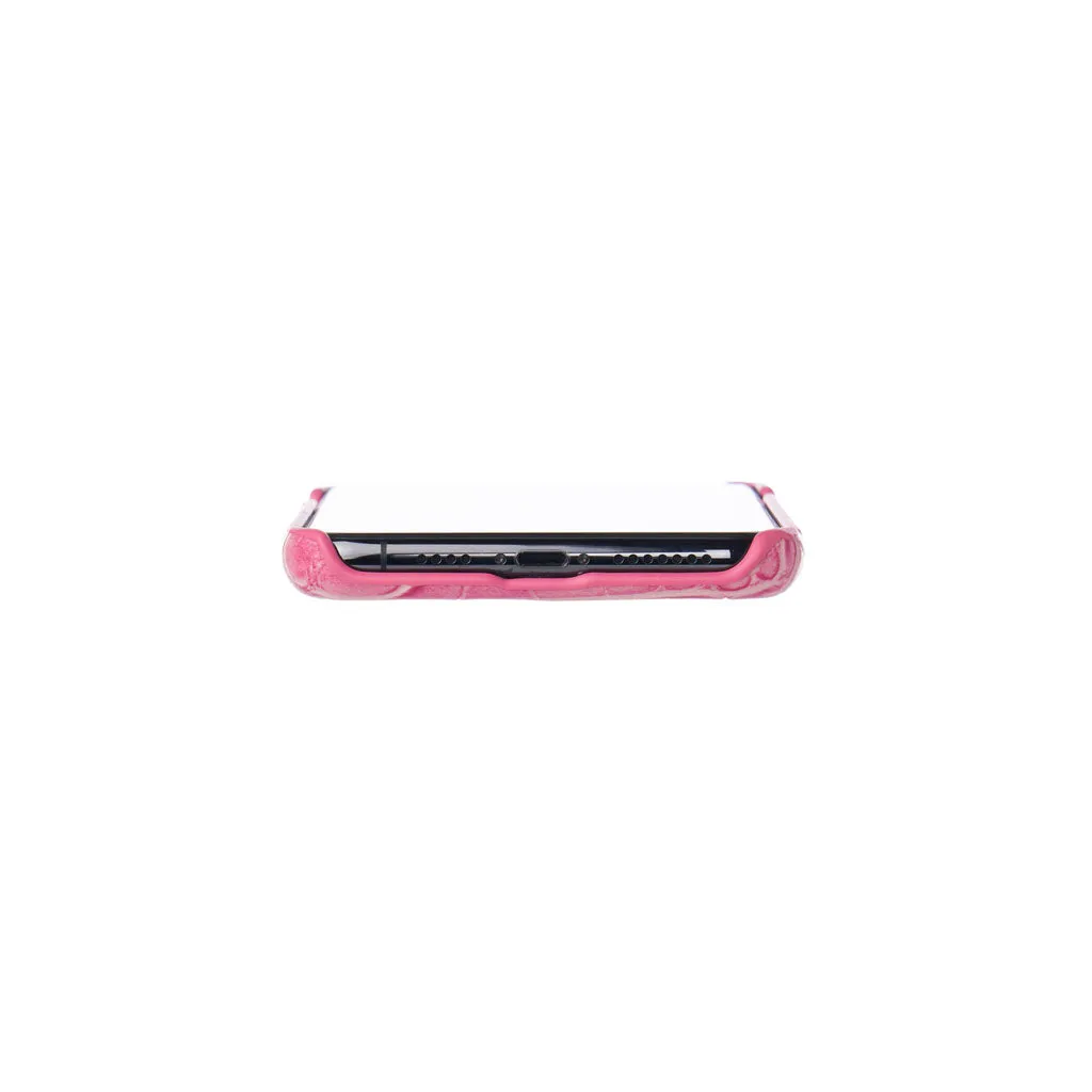 Rose Faux Crocodile iPhone Case