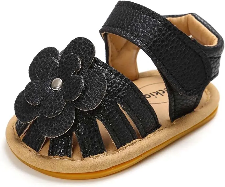 Rubber Walking Non-Slip Flat Baby Flower Boys Sandals Sole Shoes Girls Soft Baby Shoes Water Shoe Toddler Girl