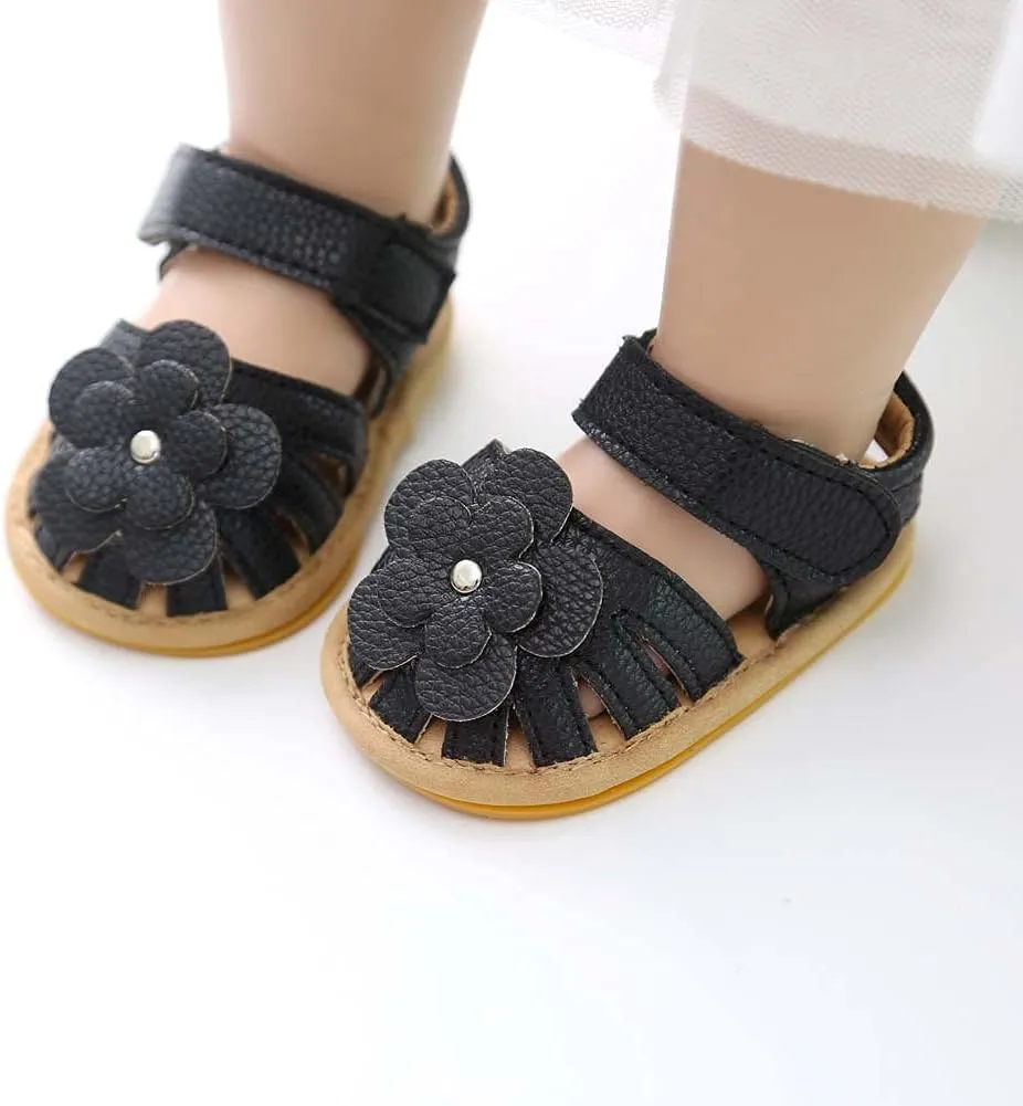 Rubber Walking Non-Slip Flat Baby Flower Boys Sandals Sole Shoes Girls Soft Baby Shoes Water Shoe Toddler Girl
