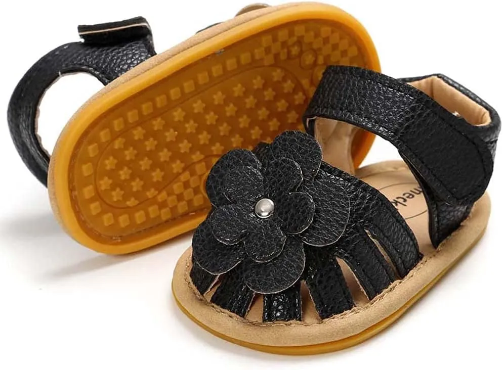 Rubber Walking Non-Slip Flat Baby Flower Boys Sandals Sole Shoes Girls Soft Baby Shoes Water Shoe Toddler Girl