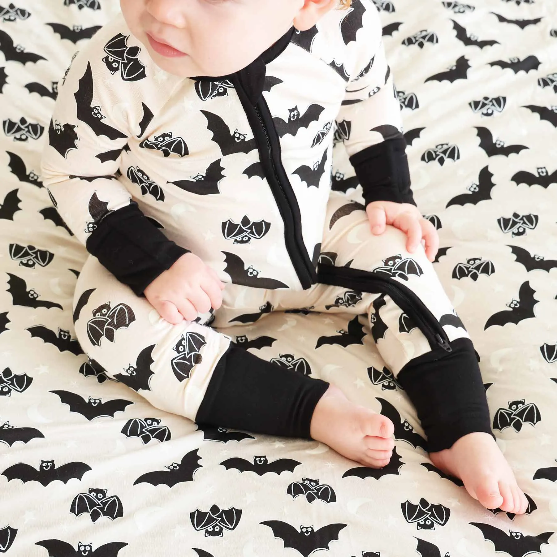 Scaredy Bats Convertible Zip Romper