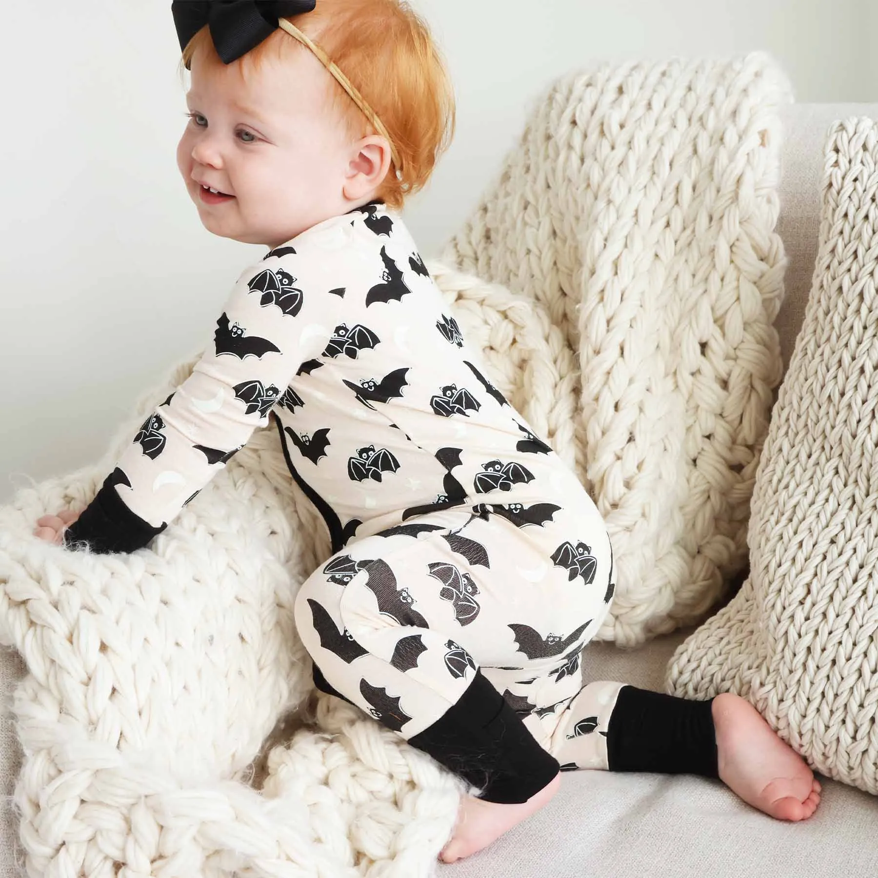 Scaredy Bats Convertible Zip Romper