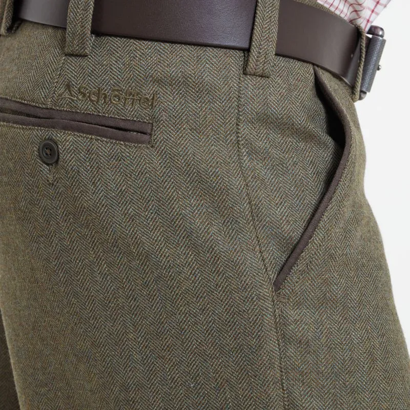Schoffel Ptarmigan Tweed Plus Fours - Loden Green Herringbone Tweed