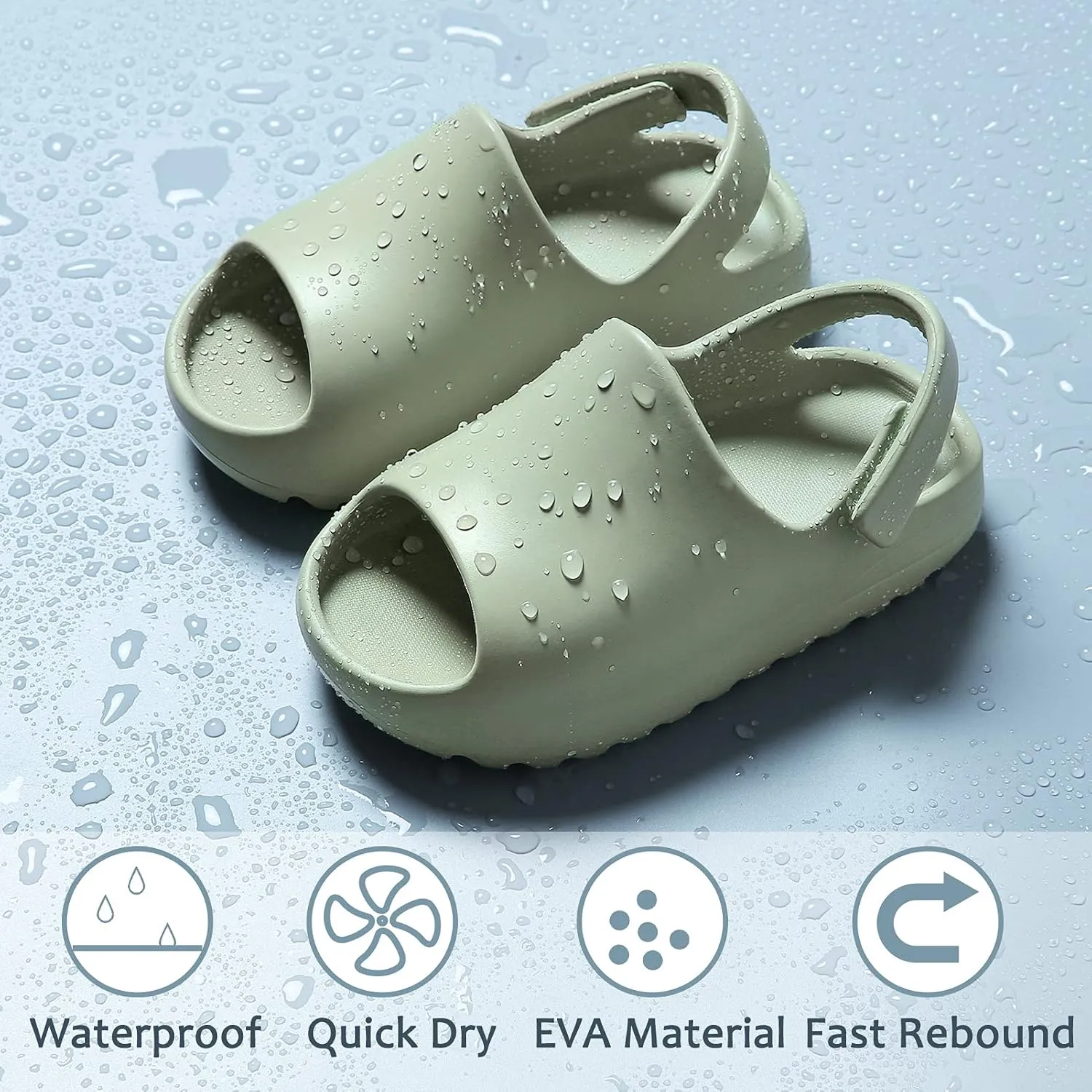 SEAUR - Toddler Little Kids Slides Sandals Girls Summer Sandals Boys Shower Anti-slip Slippers Baby Indoor Outdoor Slippers