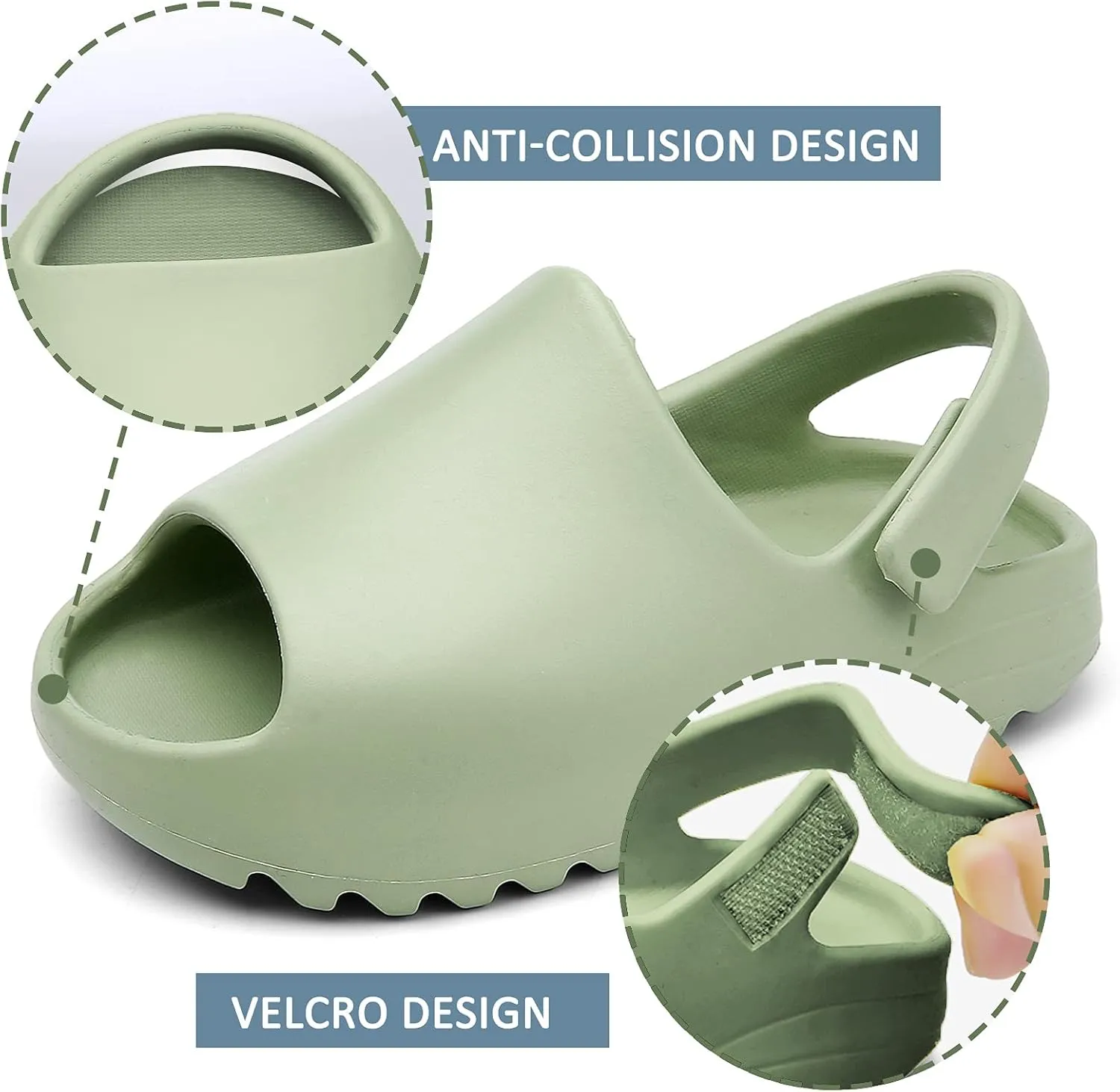 SEAUR - Toddler Little Kids Slides Sandals Girls Summer Sandals Boys Shower Anti-slip Slippers Baby Indoor Outdoor Slippers