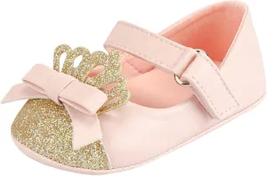 sfdgfhyf Boys Soft Sole Foot Warmer Fashion Crown Princess Shoes Little Kid Shoes Non Slip Soft Sole Walking (GD1, 6 Infant)
