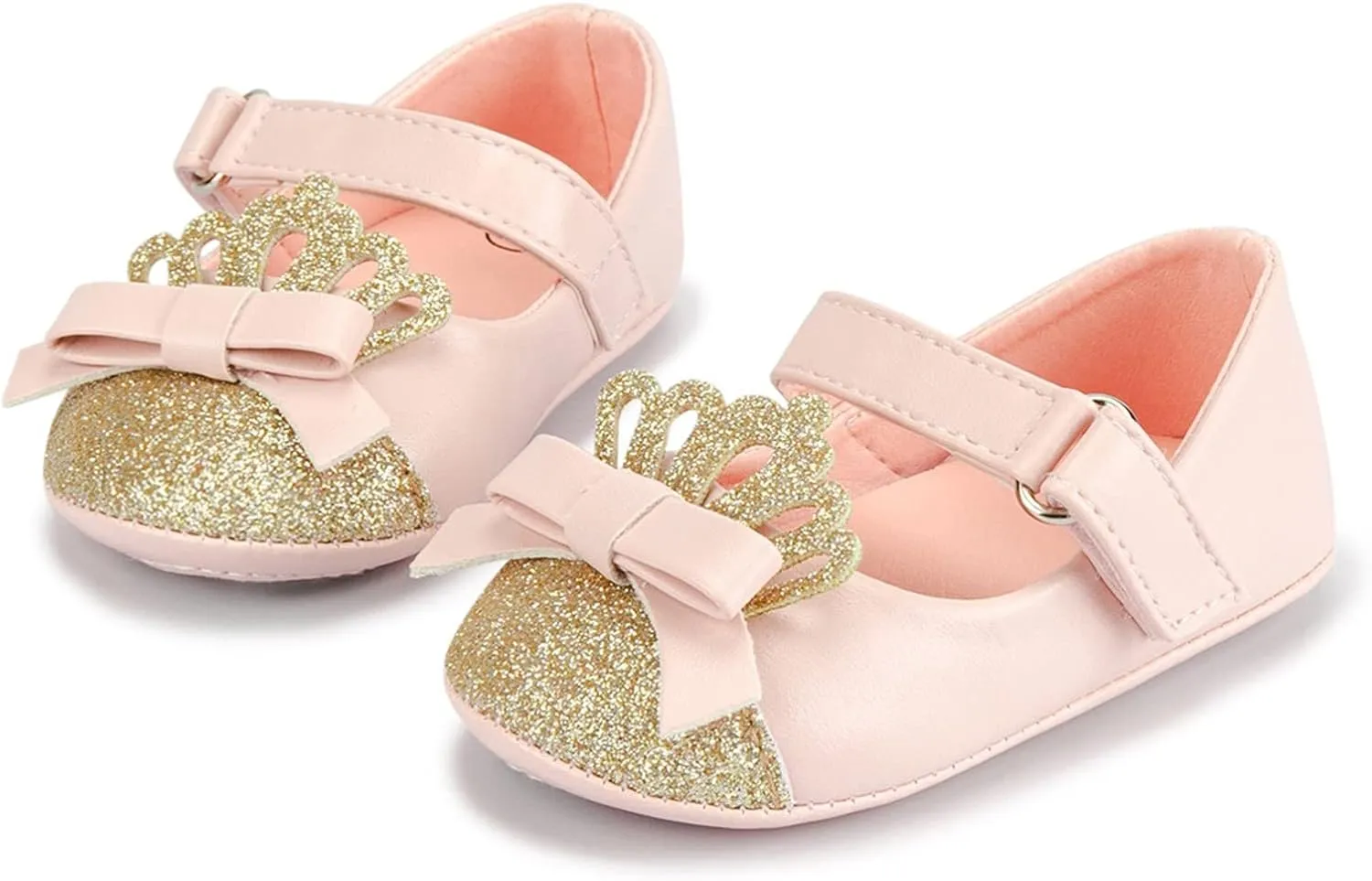sfdgfhyf Boys Soft Sole Foot Warmer Fashion Crown Princess Shoes Little Kid Shoes Non Slip Soft Sole Walking (GD1, 6 Infant)