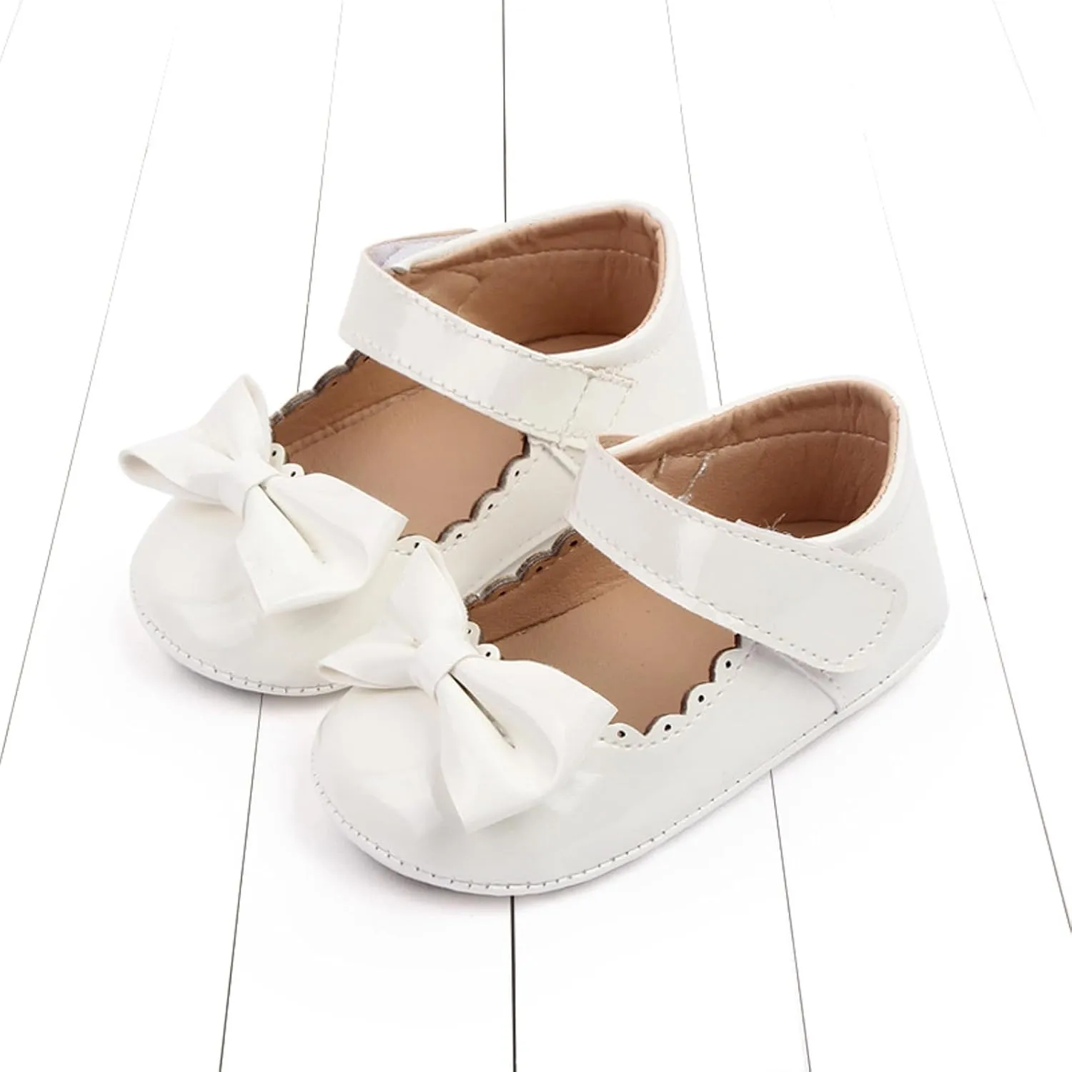 Shoes Summer Toddler Shoes Girls Sports Flat Bottom Lightweight Hook Loop Solid Color Bow Simple Tennis Shoes Girls
