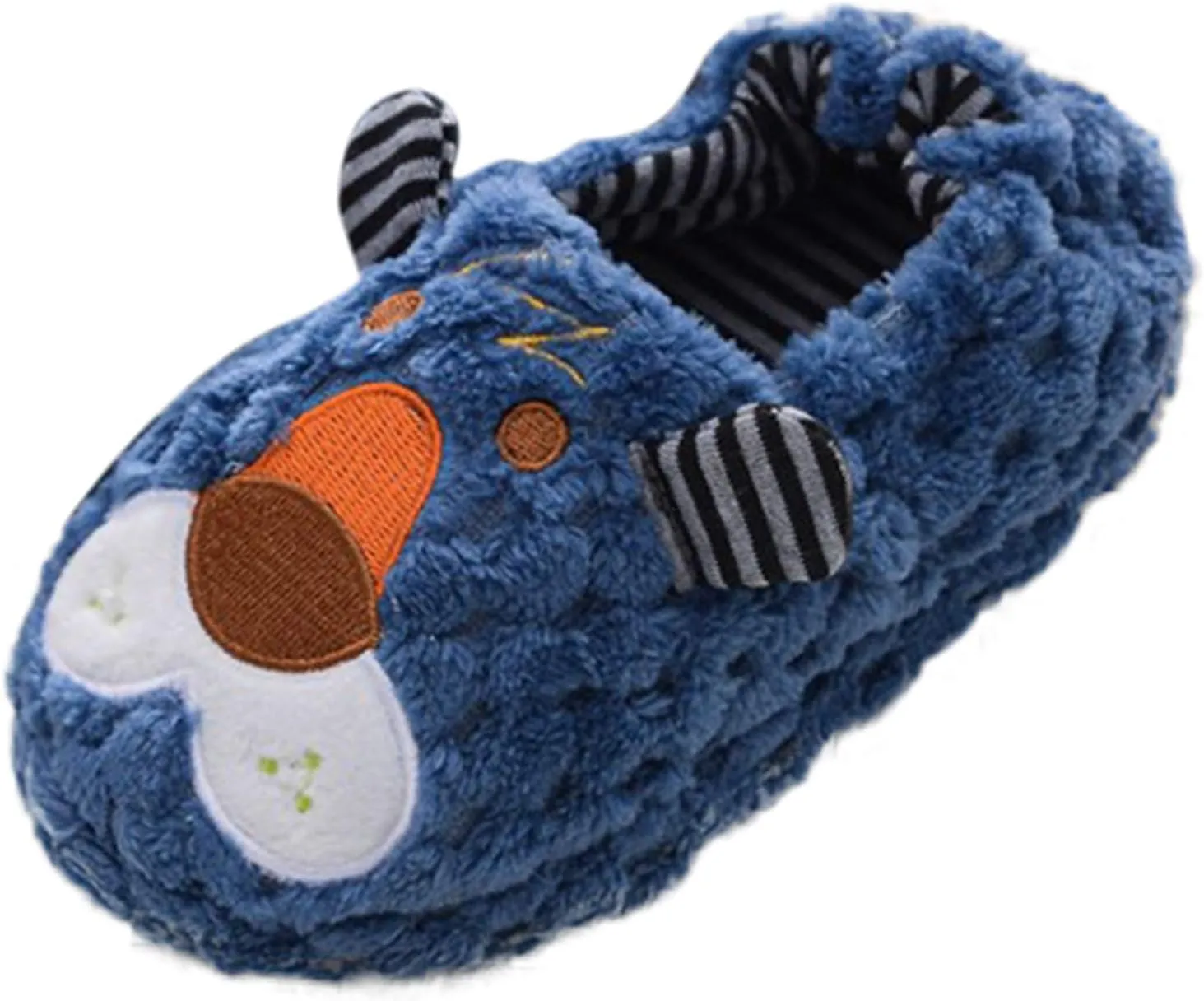 Shoes Toddler Kids Girls Soft-Soled Cartoon Slippers Boys Infant Warm Baby Baby Shoes Stripe (Dark Blue, 5-5.5 Years)