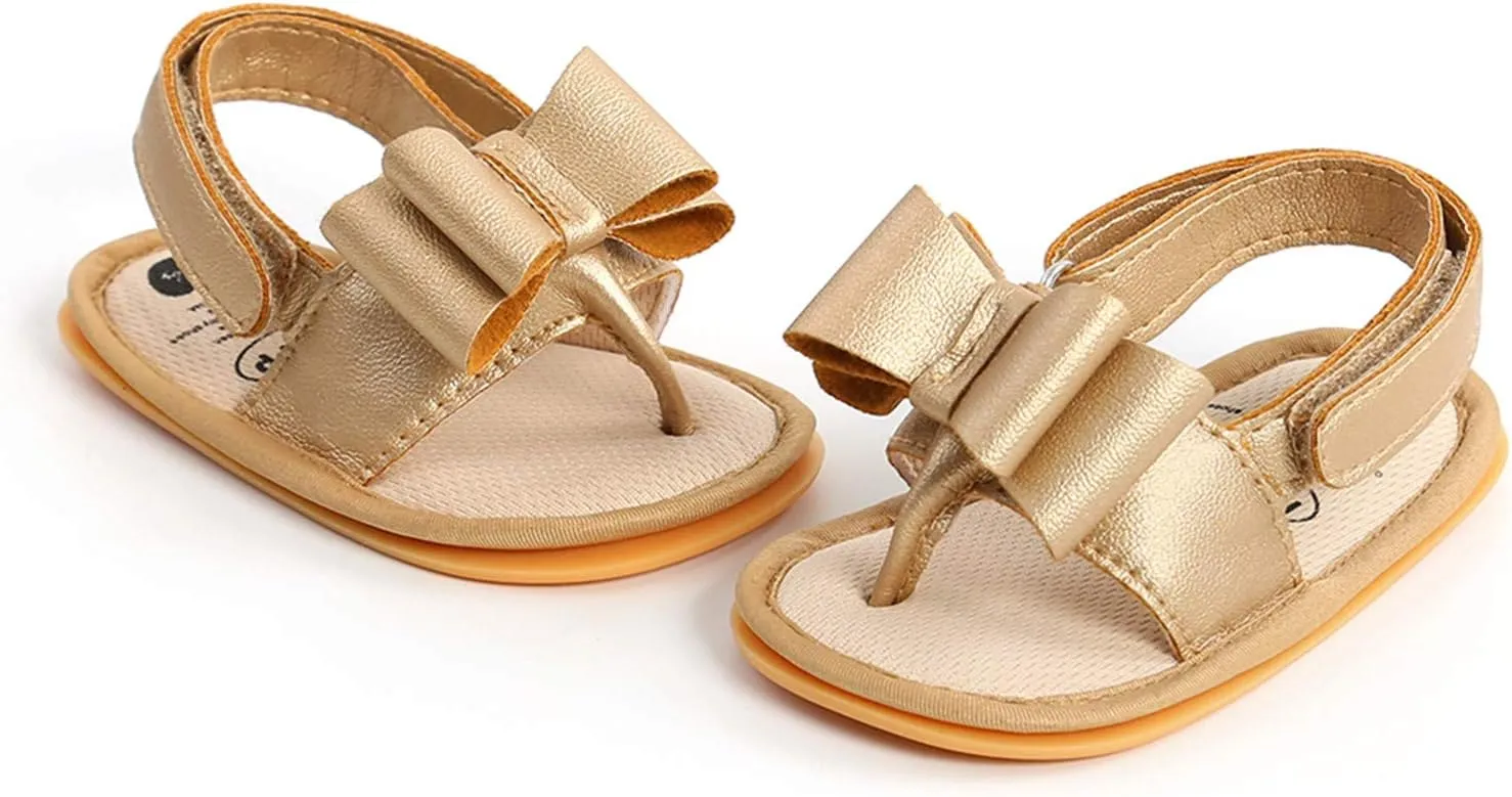 Size 2 Girls Sandals Baby Girls Sandals Walking Soft Rubber Sole Boys Flat Non-Slip Baby Sleepers 3-6 Months