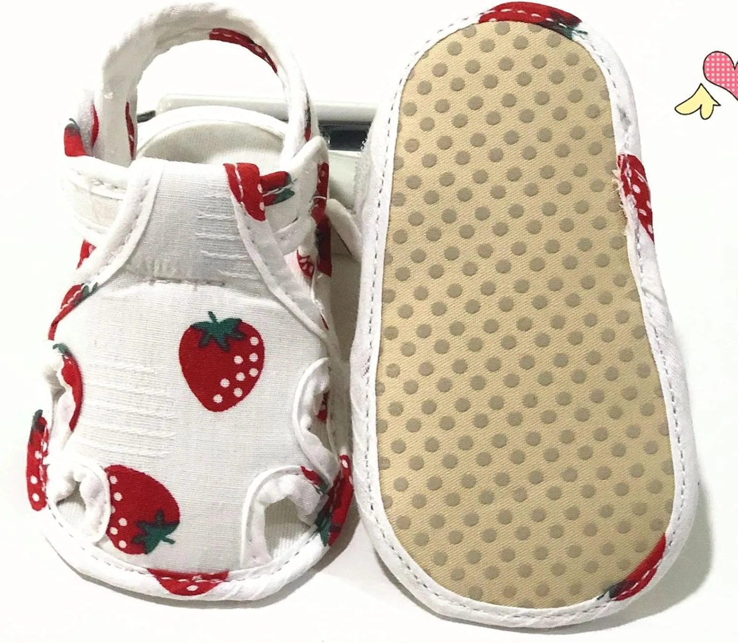 Slippers for Baby Girl Infant Toddler Shoes Soft Sole Non Slip Toddler Floor Shoes Fruit Strawberry Apparel