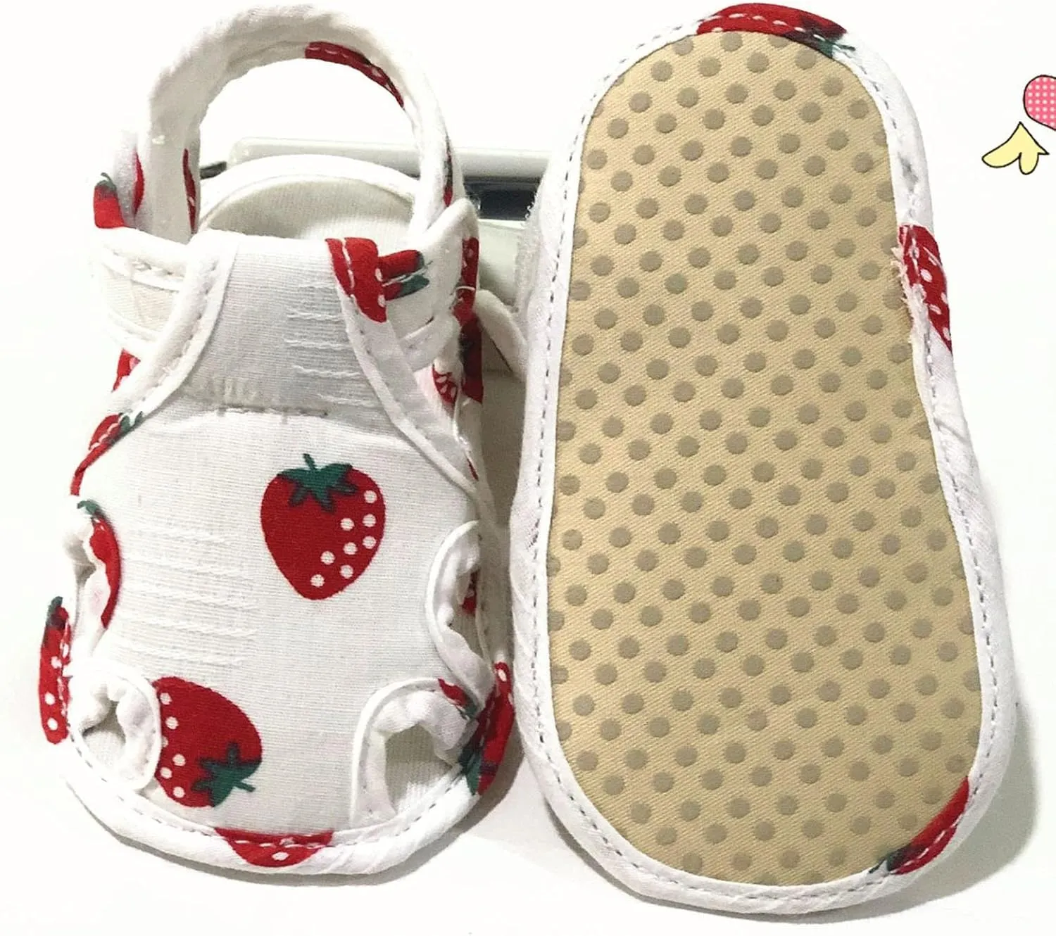 Slippers for Baby Girl Infant Toddler Shoes Soft Sole Non Slip Toddler Floor Shoes Fruit Strawberry Apparel