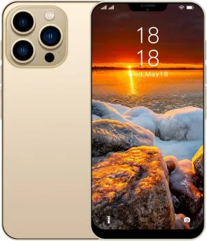 Smartphone Unlocked Cell Phone IP14pro 6.7inch HD Cheap Phones 2GB/16GB Android 10 Straight Talk Phone 5000mAh 128GB Extension Dual Sim Boost Mobile Phones (Gold)