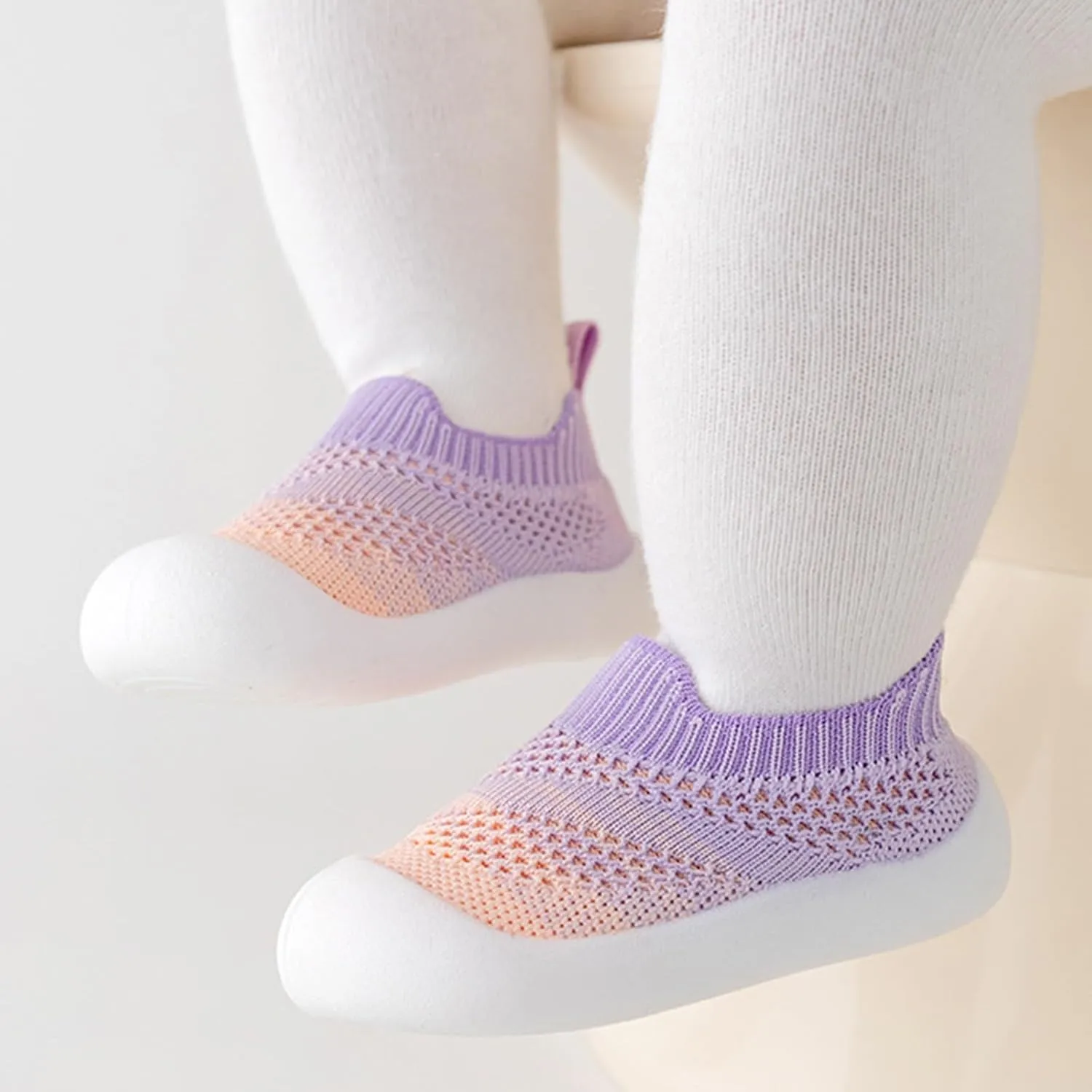 Sock Shoes Baby Walking Shoes Infant Non-Slip Breathable Slippers with Soft Rubber Sole Baby Boys Girls Slip On Sneakers