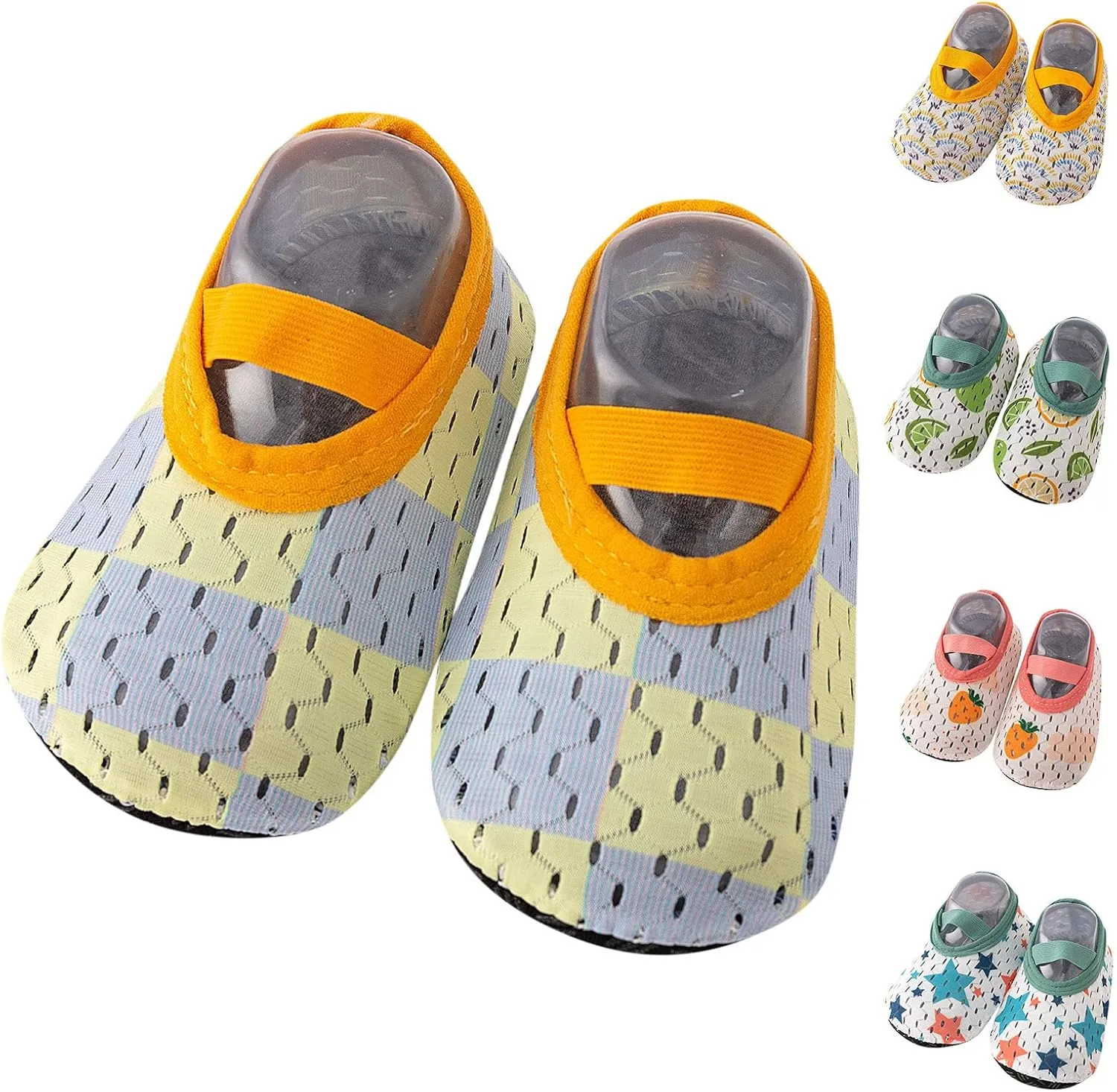 Spring and Summer Children Baby Toddler Shoes Boys and Girls Flat Bottom Lightweight Slip On Hollow Breathable Elastic Band Comfortable Shoes Kids Size 9