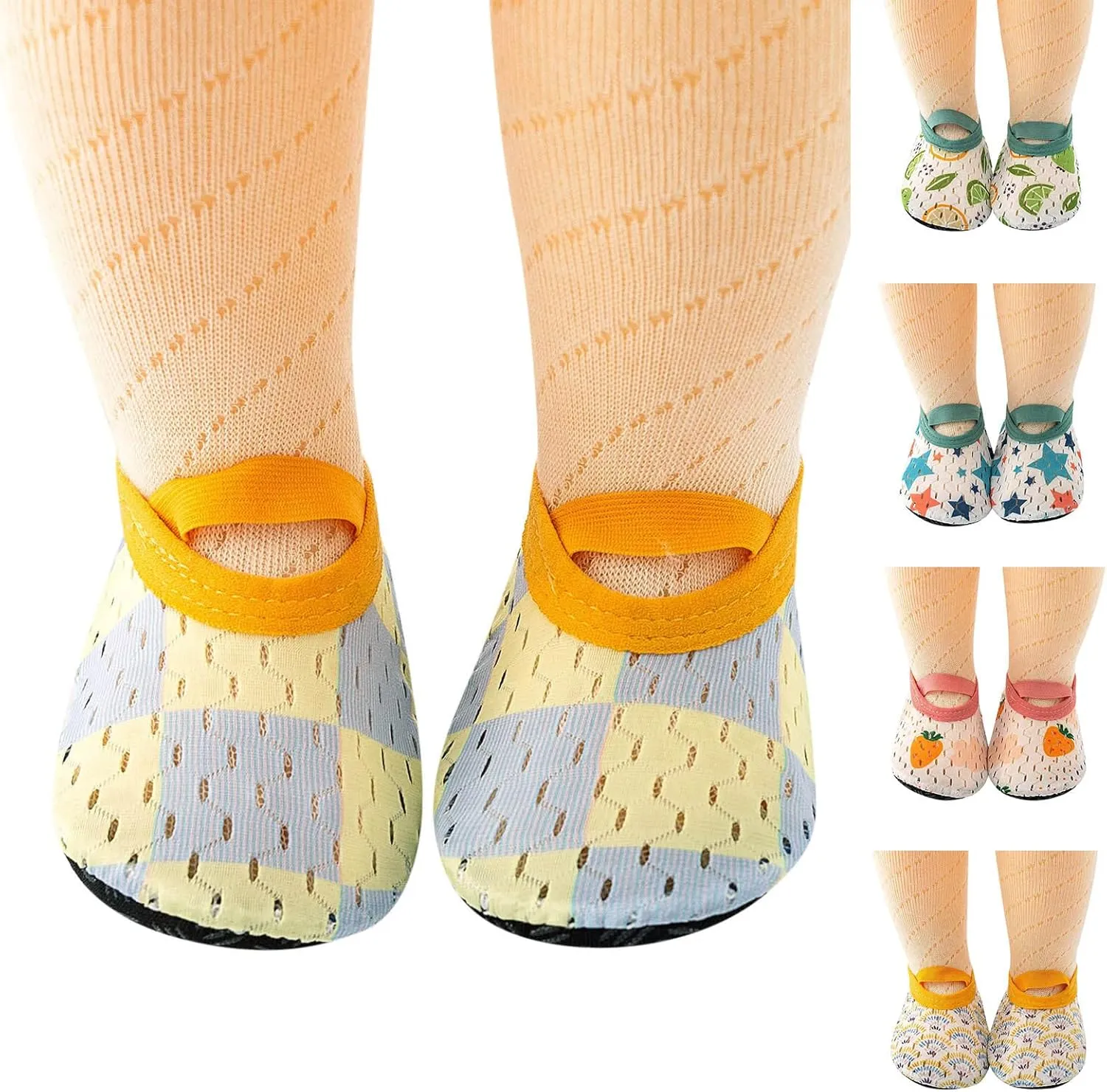 Spring and Summer Children Baby Toddler Shoes Boys and Girls Flat Bottom Lightweight Slip On Hollow Breathable Elastic Band Comfortable Shoes Kids Size 9