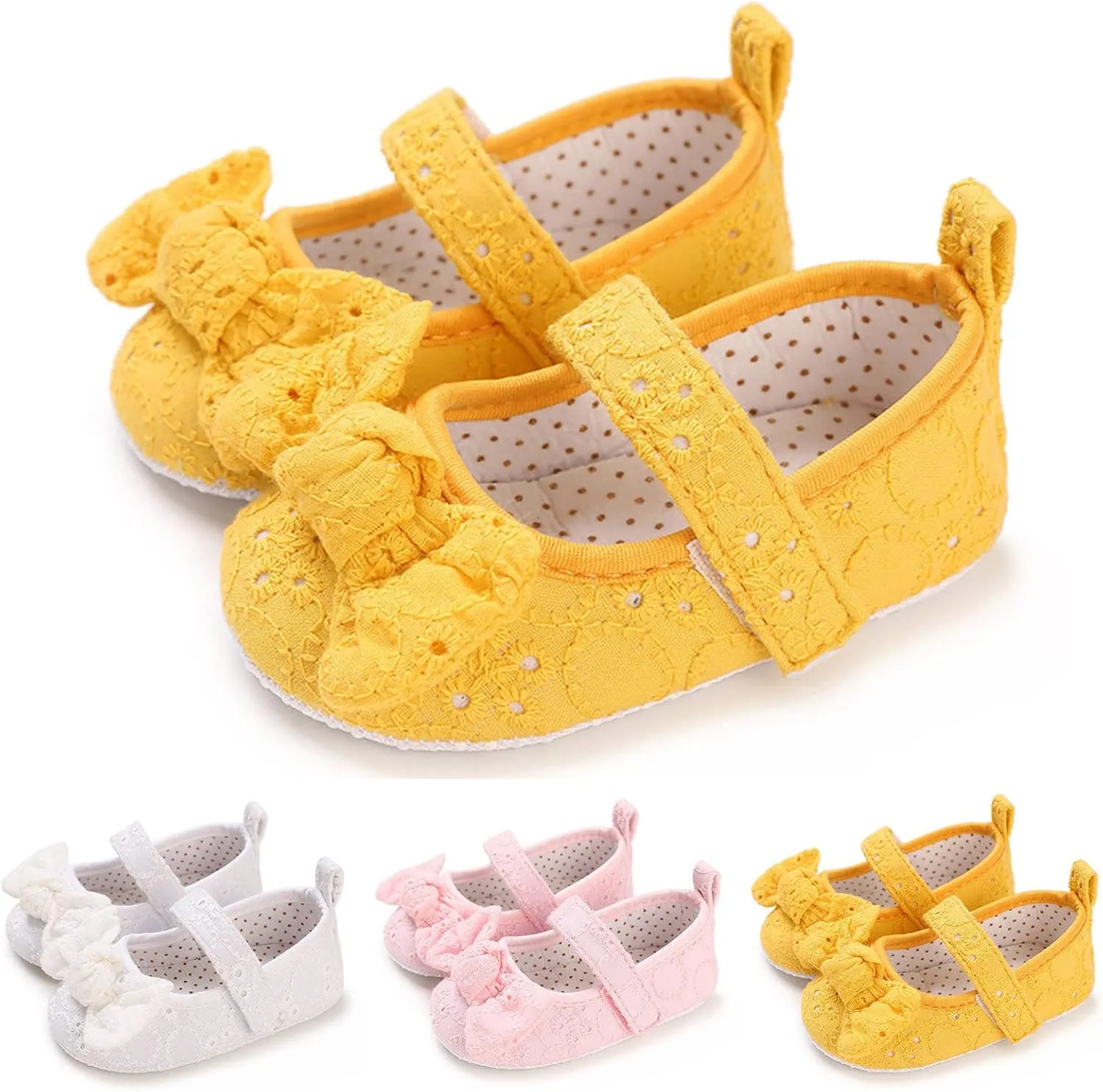 Spring and Summer Children Baby Toddler Shoes for Girls Flat Sole Soft and Light Solid Color Cute Little Girl Wide Shoes