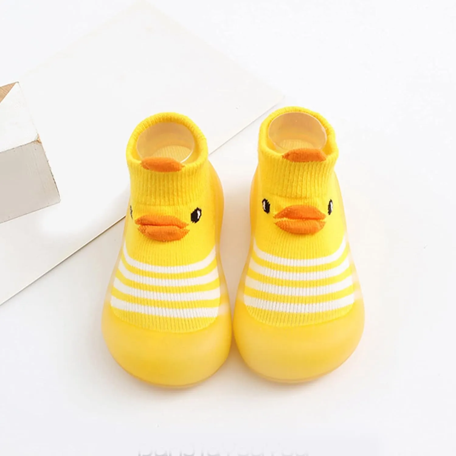 Spring and Summer Cute Toddler Shoes Breathable Duck Soft Rubber Sole Shoes Indoor and Outdoor (Yellow, 12-15Months)
