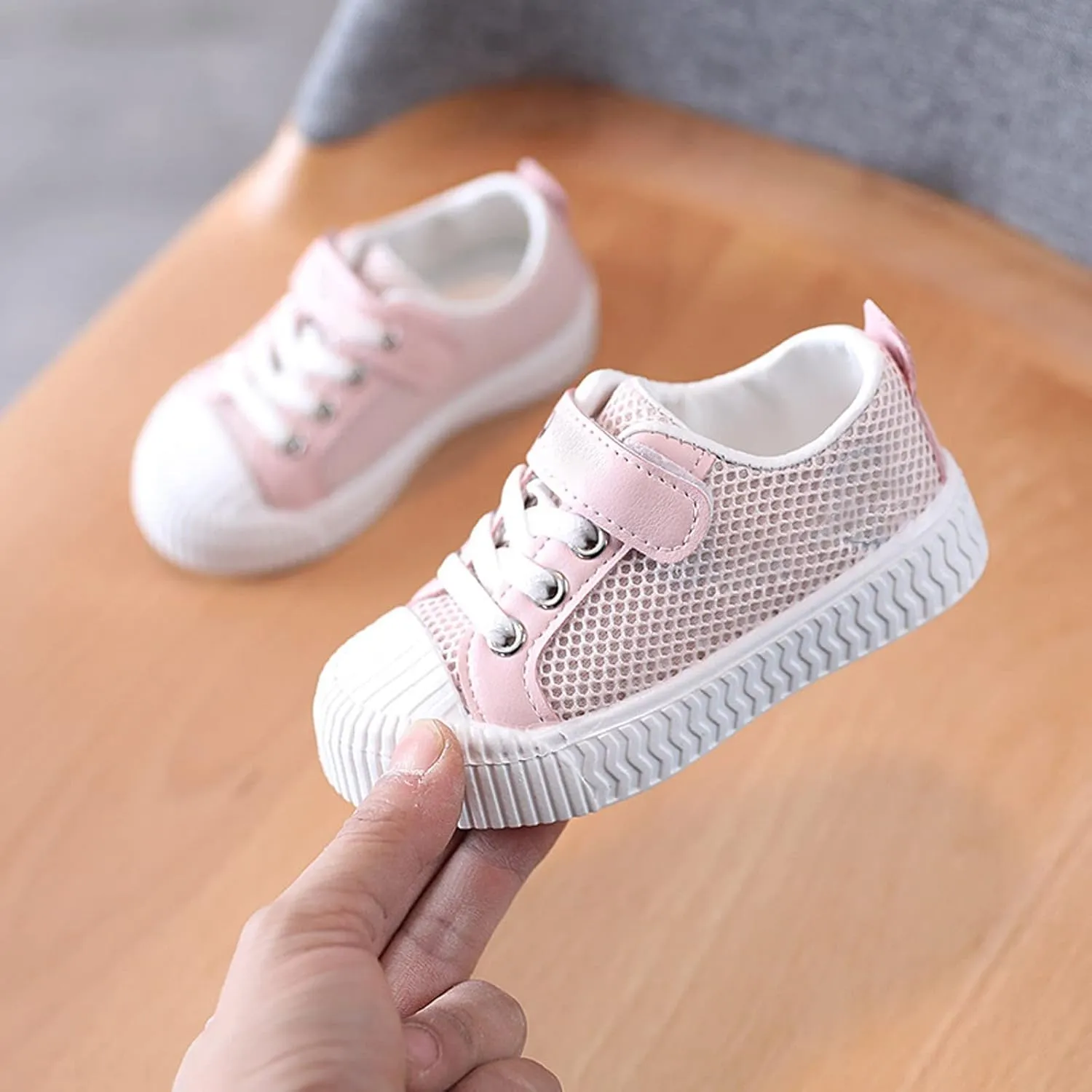Spring and Summer New Mesh Rubber Sole Non Slip Children's Cute Casual Sports Shoes Girl Tennis Shoes Size 13