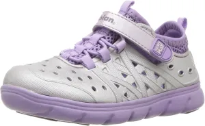 Stride Rite Made 2 Play Phibian Sneaker Sandal Water Shoe (Toddler/Little Kid/Big Kid), Purple Metallic, 1 M US Little Kid