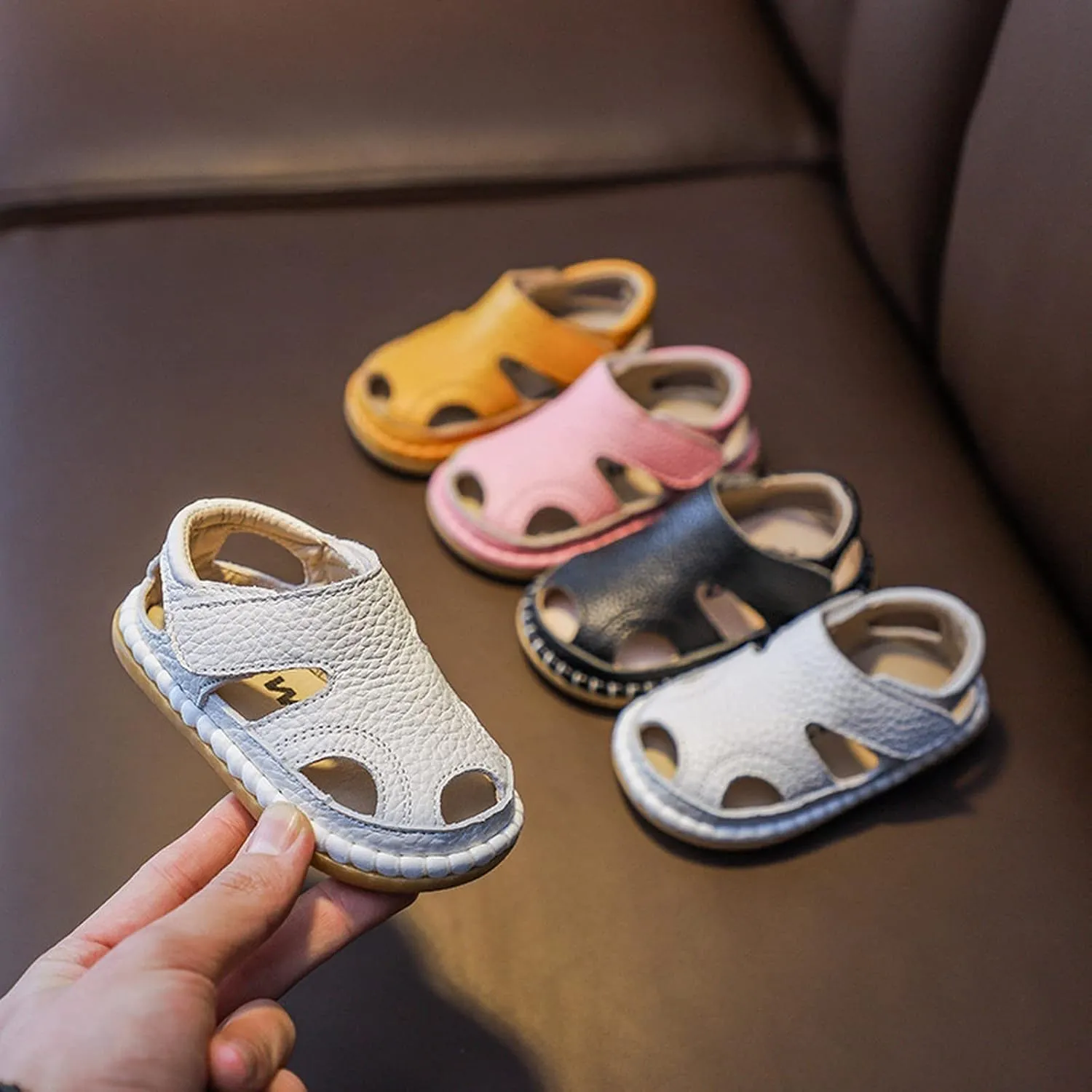 Summer Baby Sandals 0 3 Years Old Boy Toddler Shoes Soft Sole Baby Girl Leather Breathable Beach Newborn Shoes for Boys