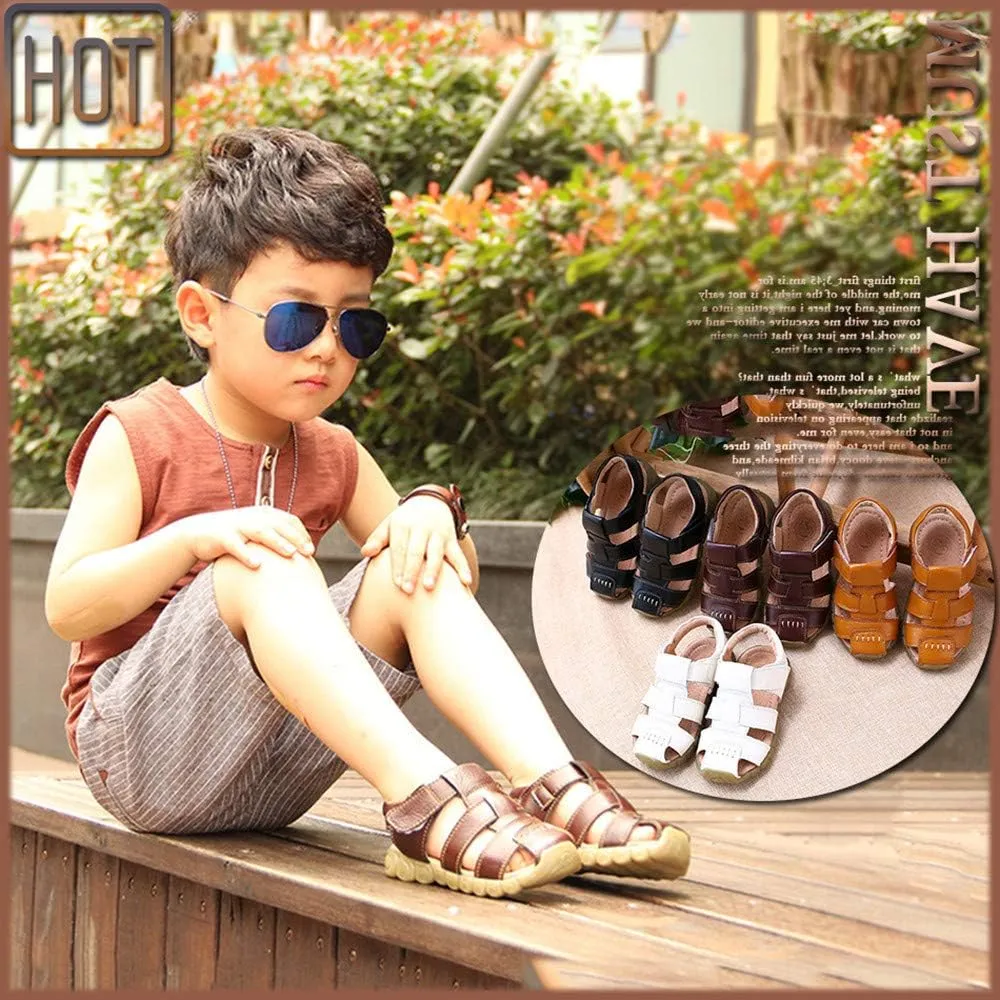 Summer Breathable Sandals Girl Boys Toddler Kid Casual Sport Shoe Soft Closed-Toe Retro