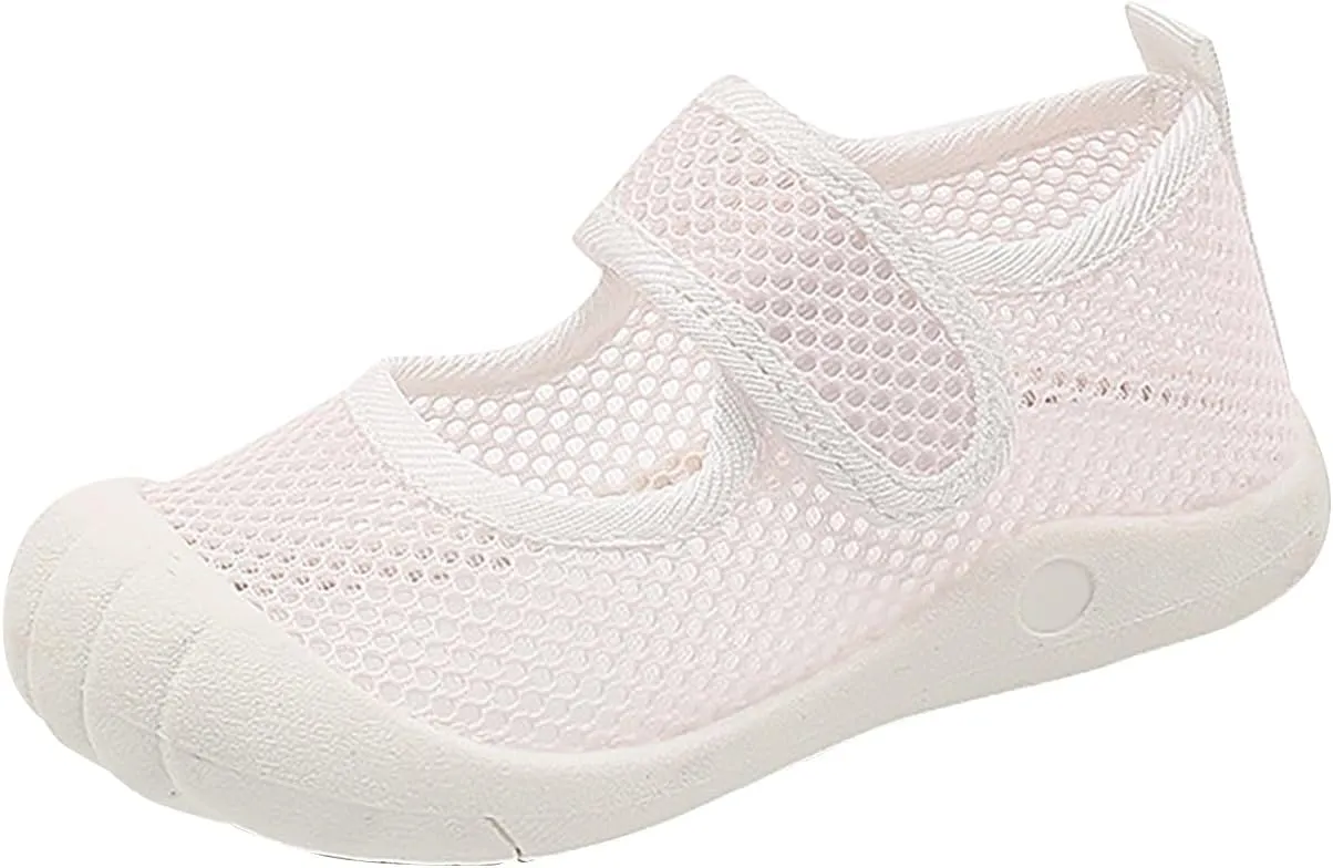 Summer New Hollowed Breathable Mesh Shoes Boys Baotou Anti Kick Sandals Girls Solid Color Beach Slides Shoes for Kids