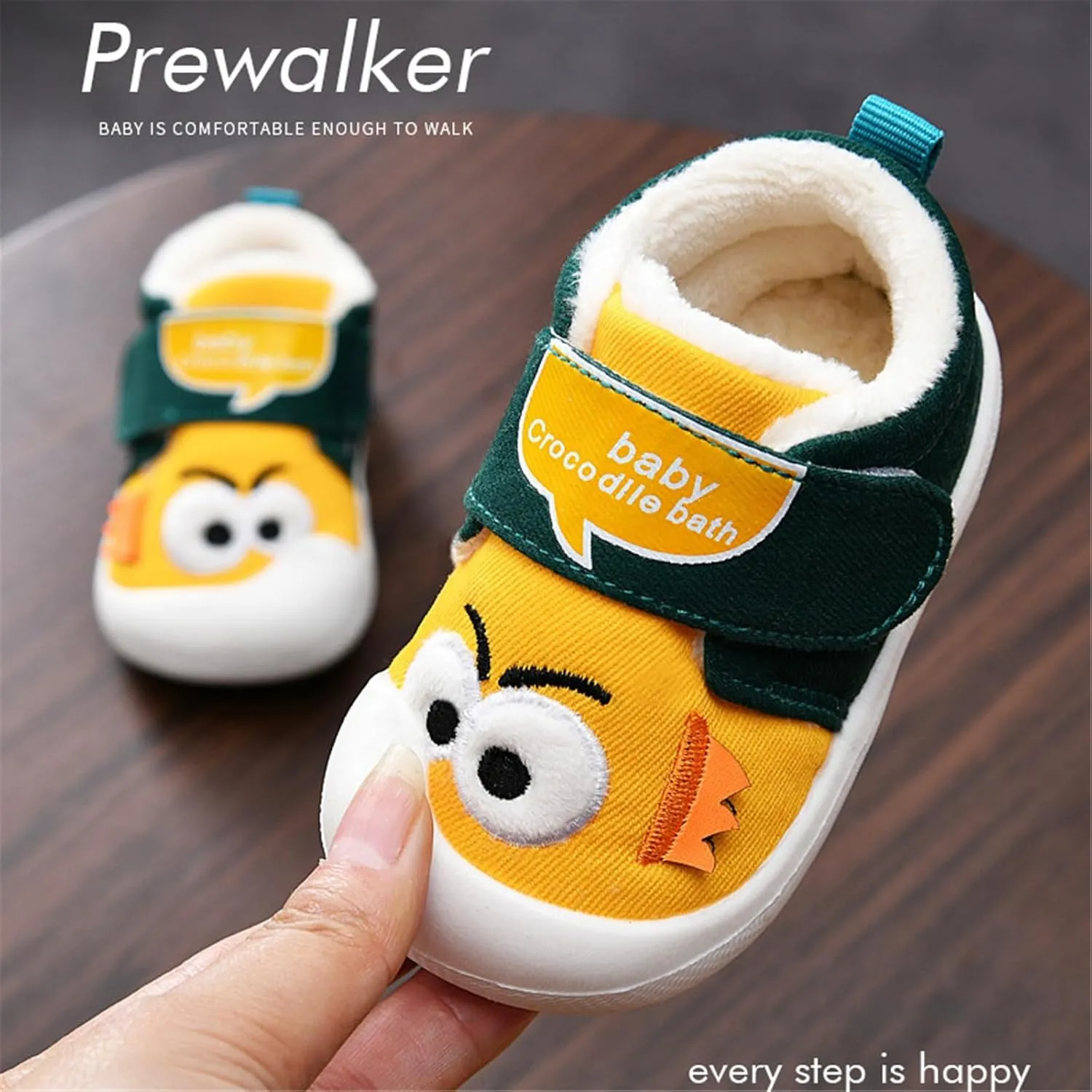 Toddler Baby Boy Girl Sneakers Fall and Winter Soft Sole Non Slip Padded Cotton Shoes Lightweight Shoes 4c Boy