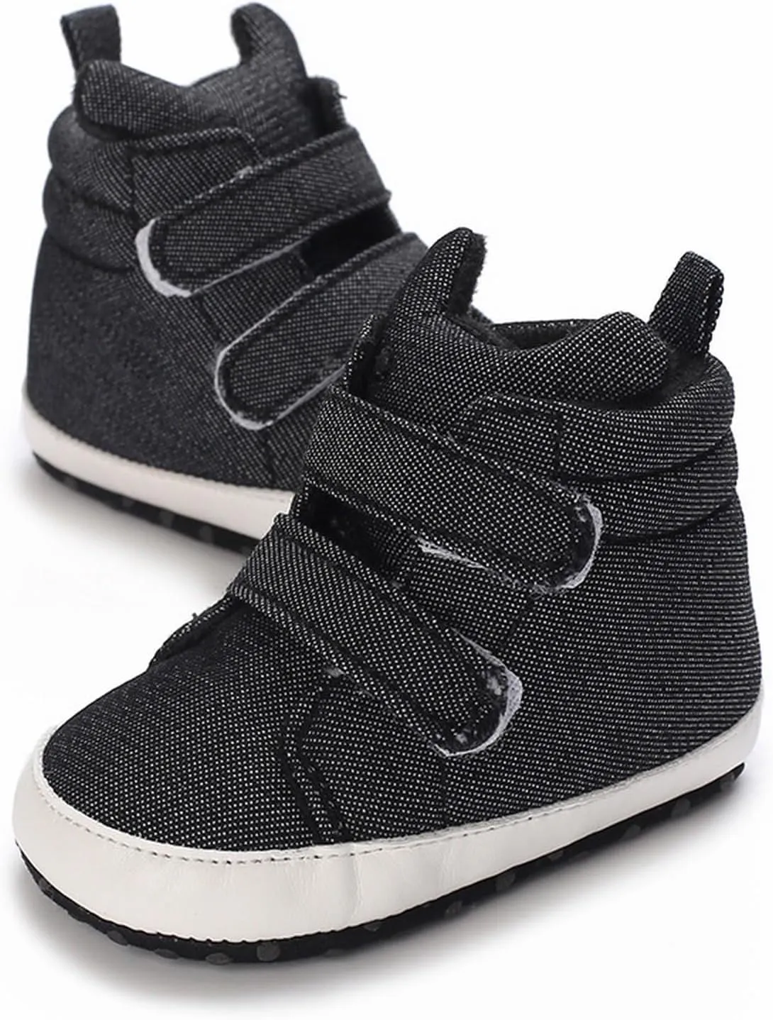 Toddler Baby Boys Girls High Tops Ankle Sneakers Soft Anti Slip Sole PU Leather Infant Newborn Prewalker Shoes Size 4