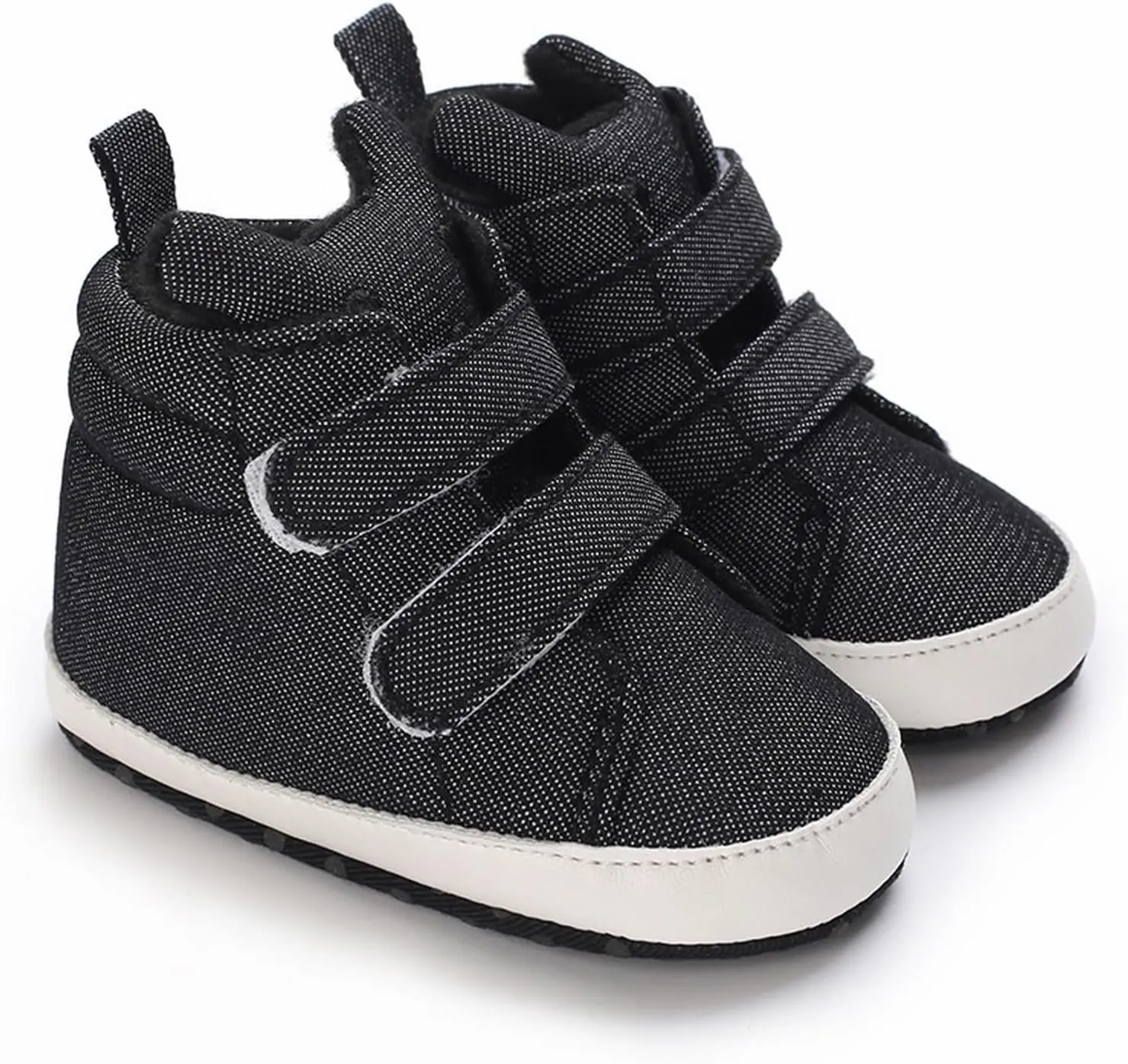 Toddler Baby Boys Girls High Tops Ankle Sneakers Soft Anti Slip Sole PU Leather Infant Newborn Prewalker Shoes Size 4