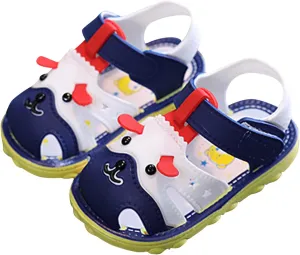 Toddler Baby Girl Boy Summer Sandals Cartoon Dog Shoes Non Slip Soft Sole First Walkers Prewalkers (Blue, 4.5 Infant)